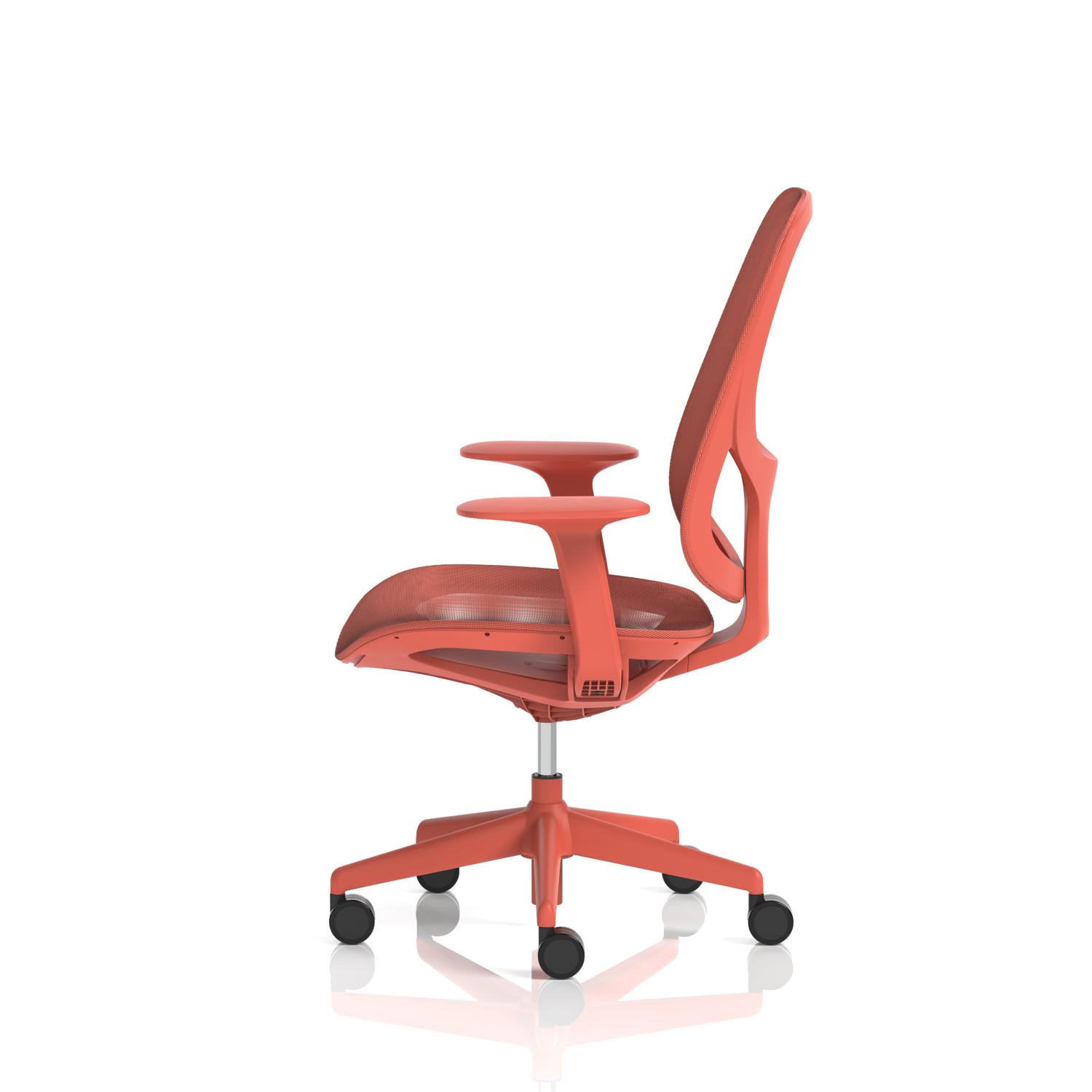 Tutti Mesh Task Operator Chair with Arms Corallo