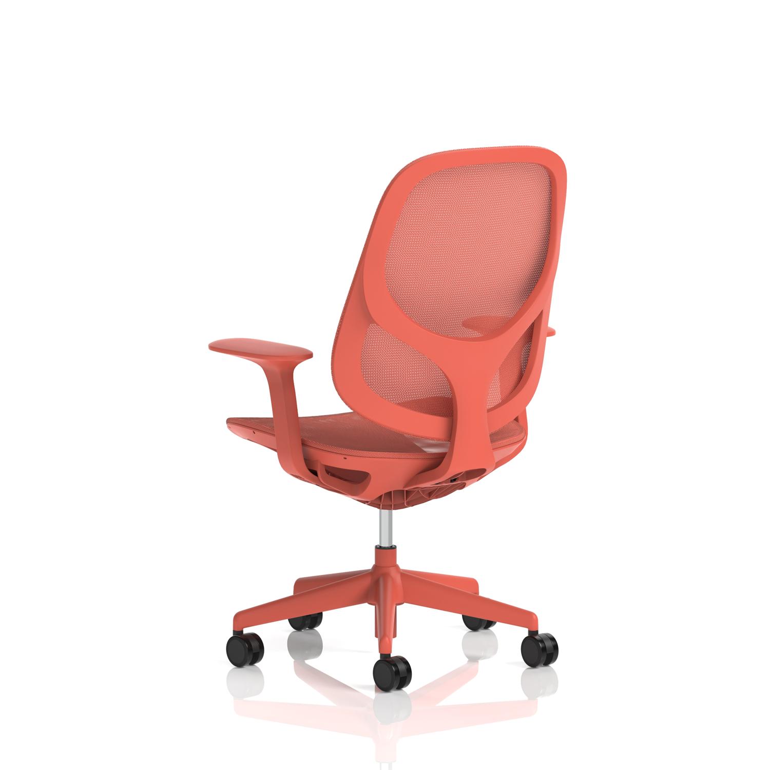 Tutti Mesh Task Operator Chair with Arms Corallo