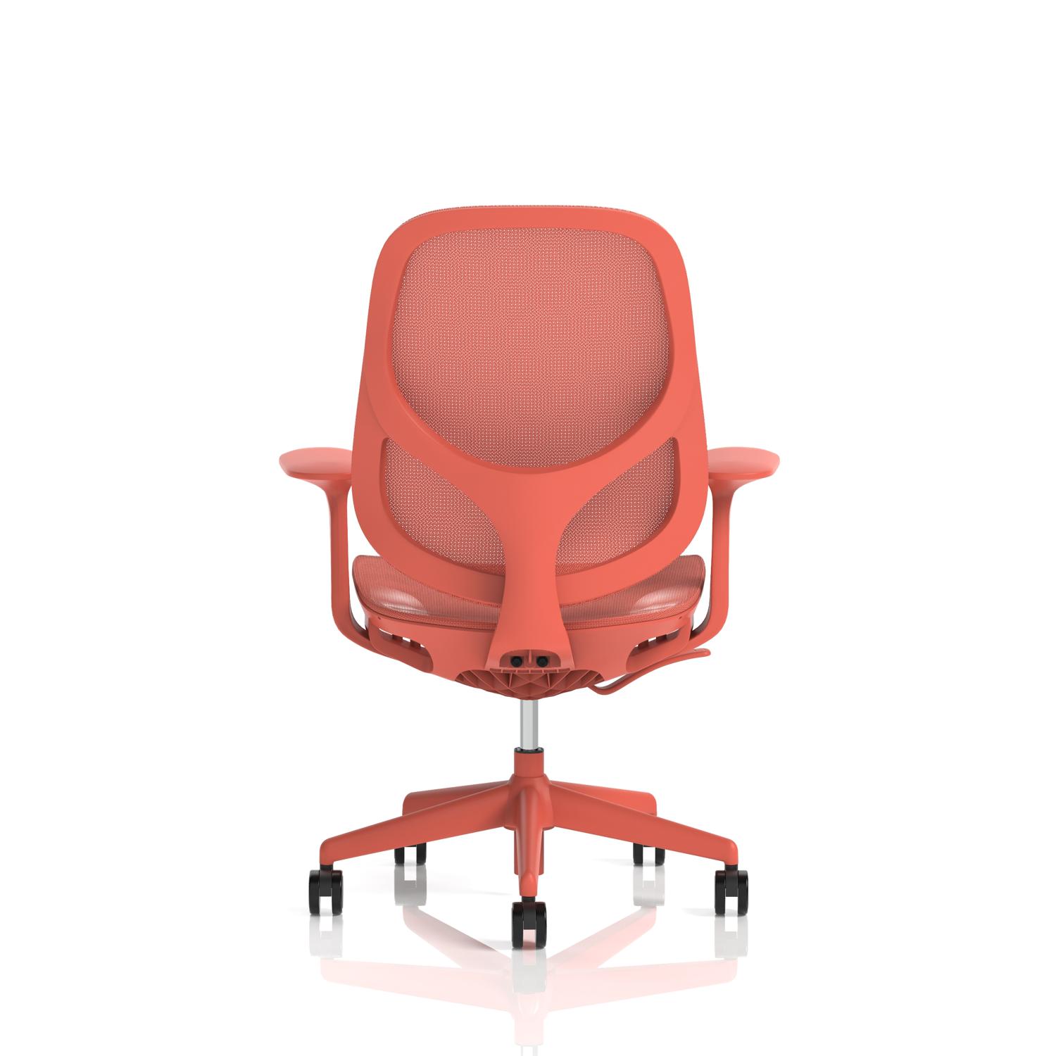 Tutti Mesh Task Operator Chair with Arms Corallo