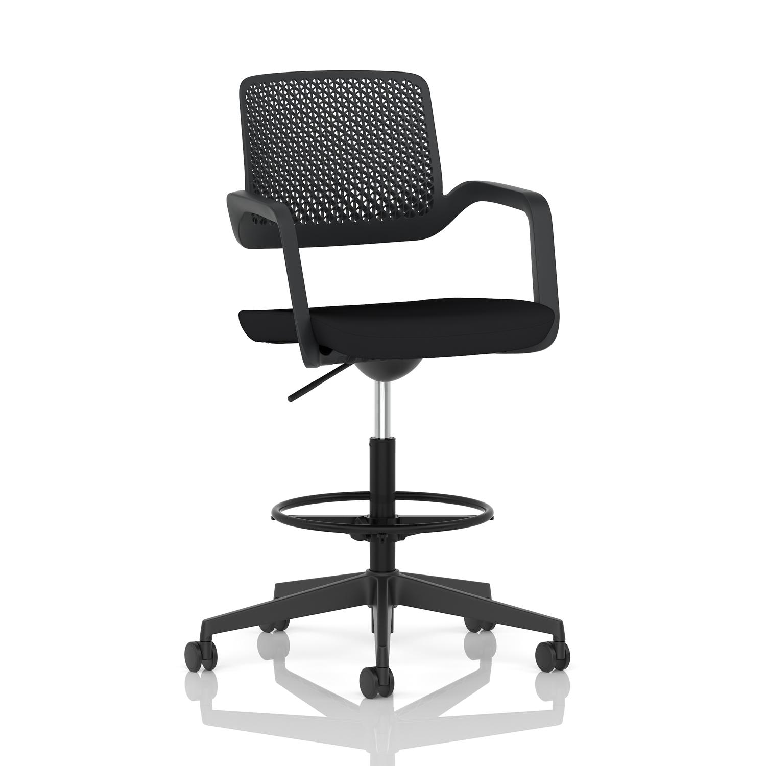 Cosmo Hi Rise Chair Black Frame Black Seat