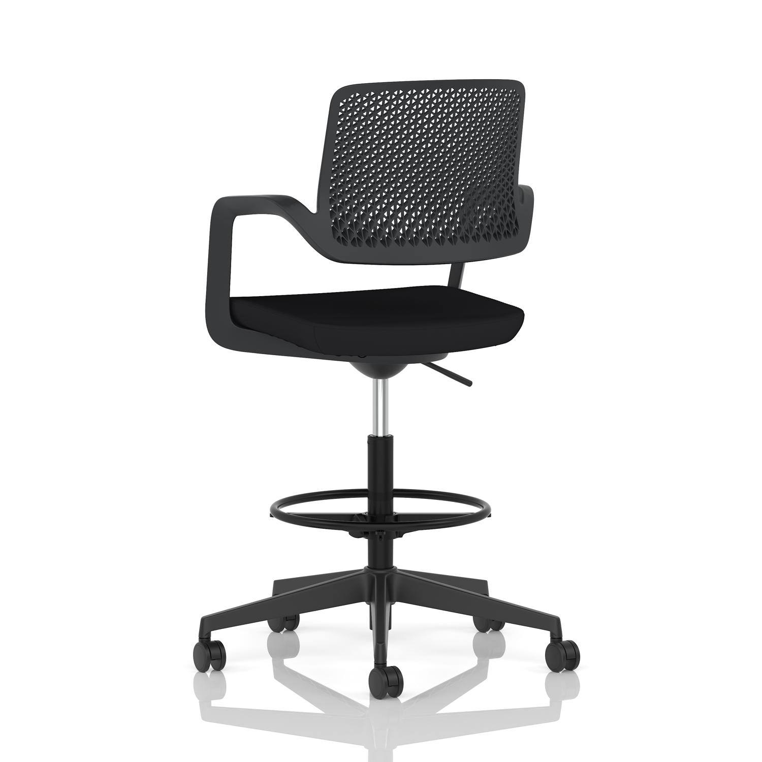 Cosmo Hi Rise Chair Black Frame Black Seat