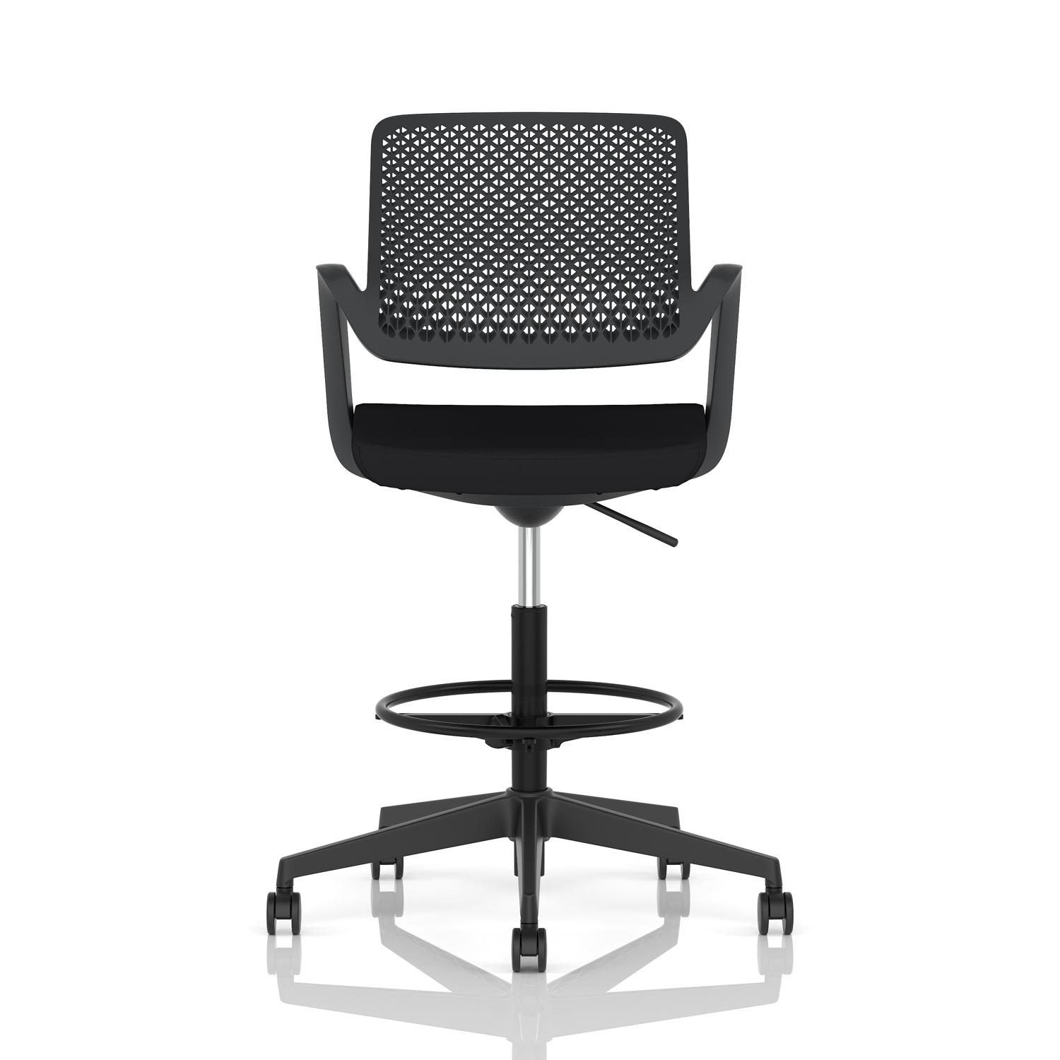 Cosmo Hi Rise Chair Black Frame Black Seat