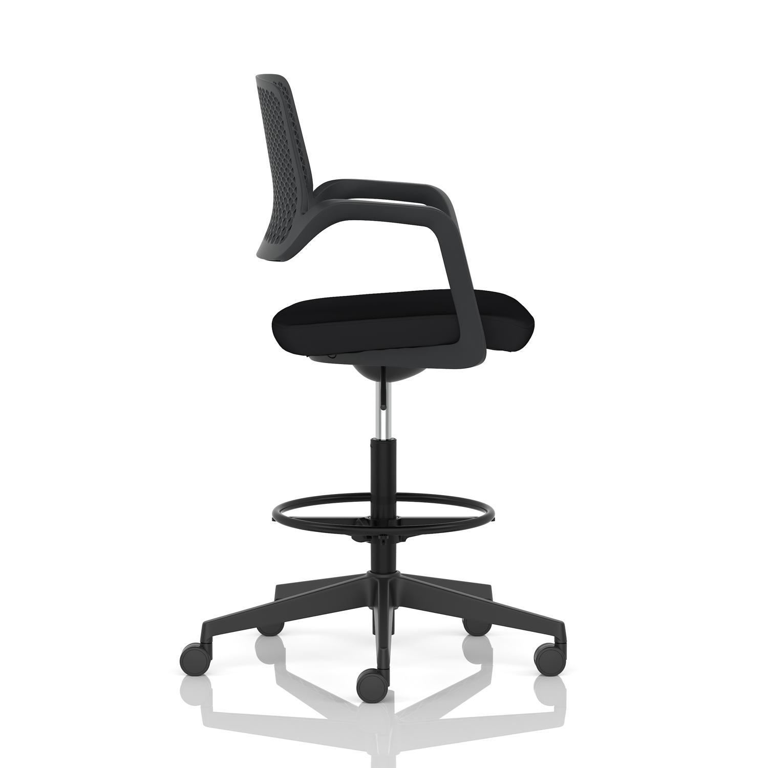 Cosmo Hi Rise Chair Black Frame Black Seat