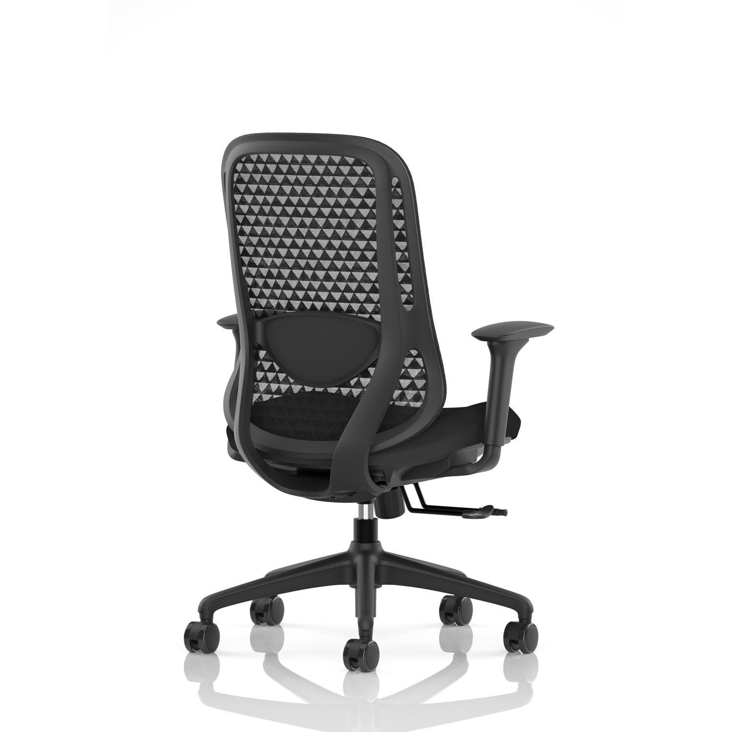 Prism Mesh Back Chair With Height Adjustable Arms Black Seat Prism Mesh Back Chair With Height Adjustable Arms Black Seat