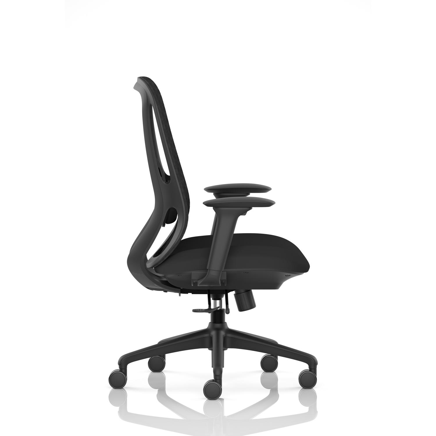 Prism Mesh Back Chair With Height Adjustable Arms Black Seat Prism Mesh Back Chair With Height Adjustable Arms Black Seat