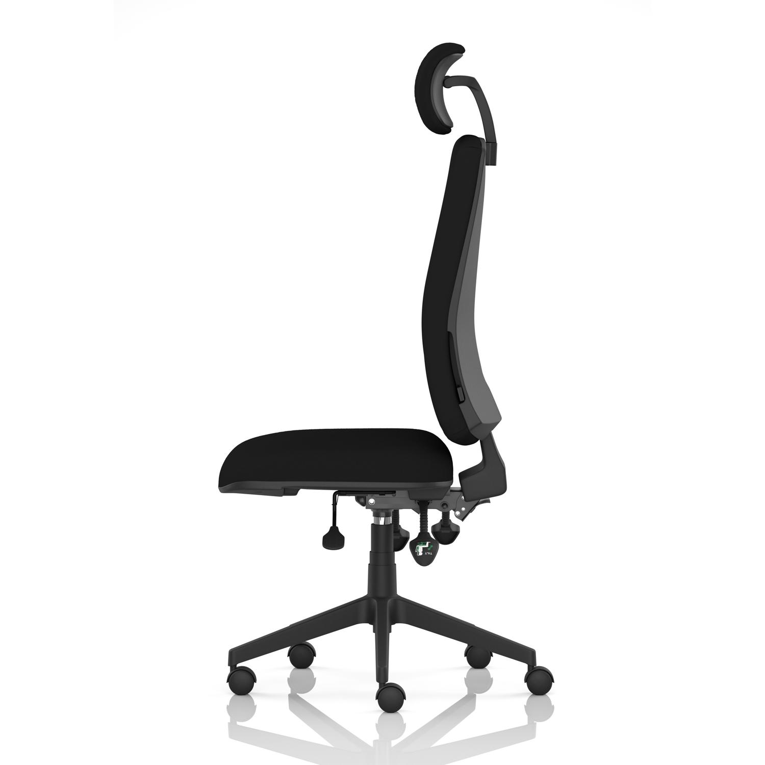 Orlena High Back Task Operator Chair With Headrest Black Fabric Orlena High Back Task Operator Chair With Headrest Black Fabric