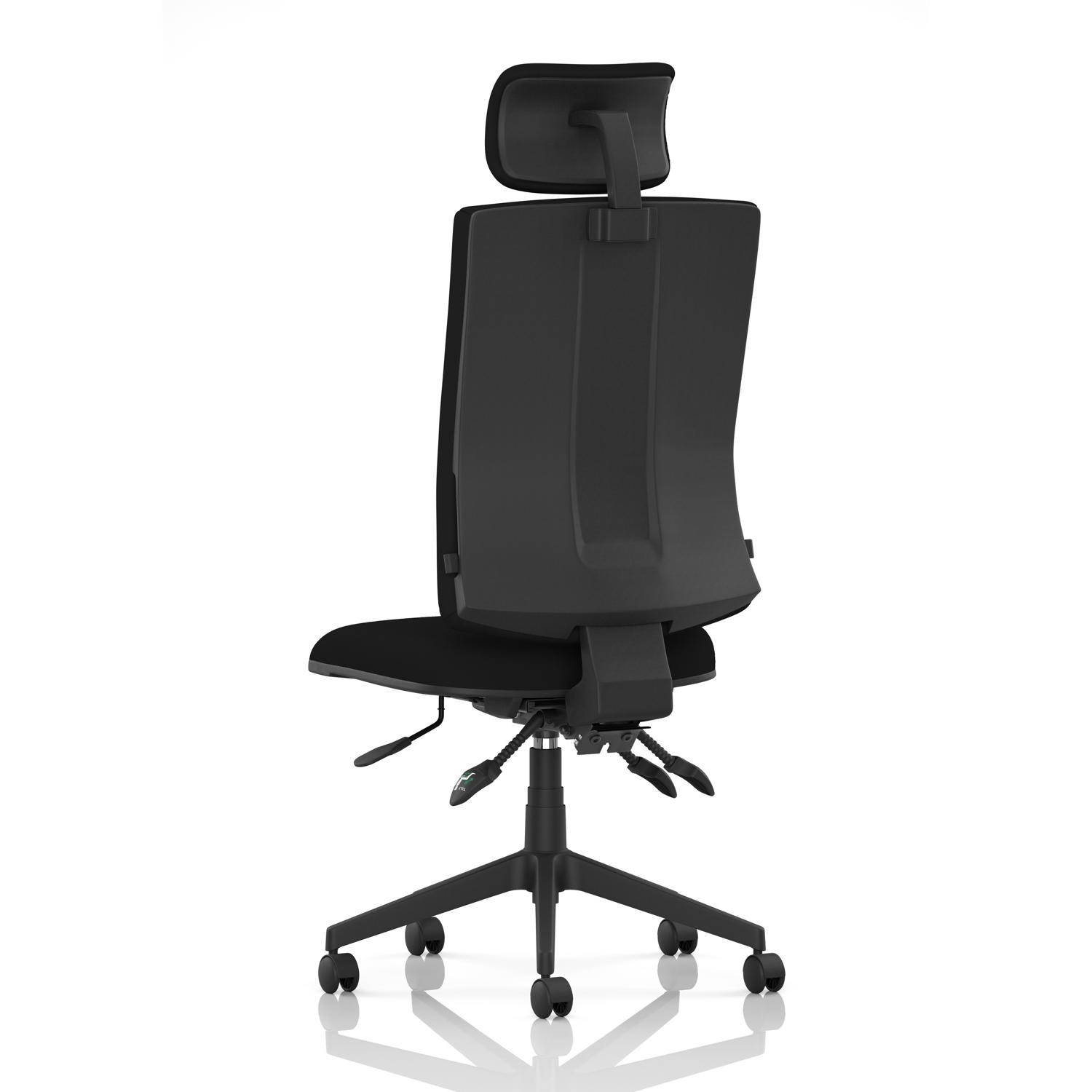 Orlena High Back Task Operator Chair With Headrest Black Fabric Orlena High Back Task Operator Chair With Headrest Black Fabric