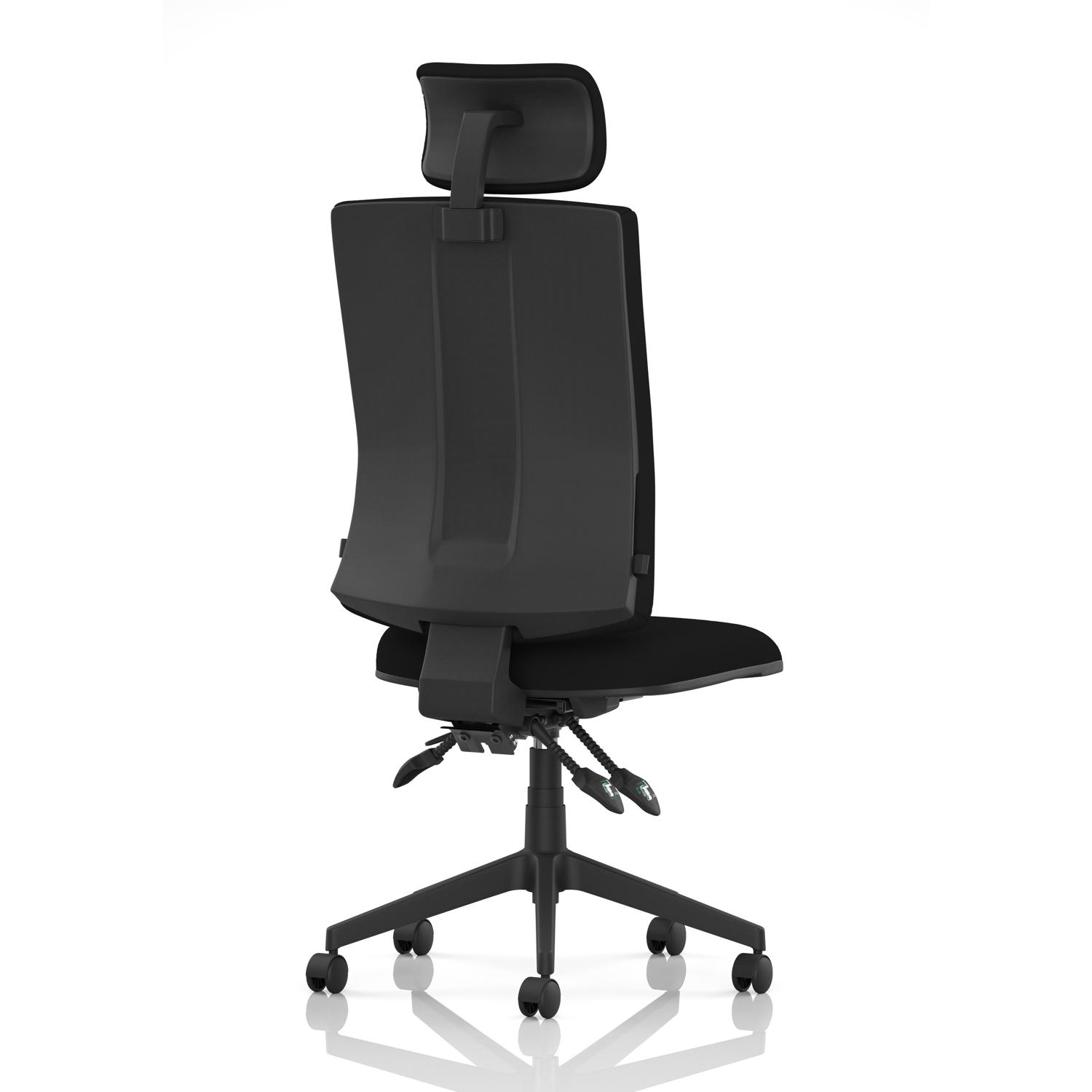 Orlena High Back Task Operator Chair With Headrest Black Fabric Orlena High Back Task Operator Chair With Headrest Black Fabric
