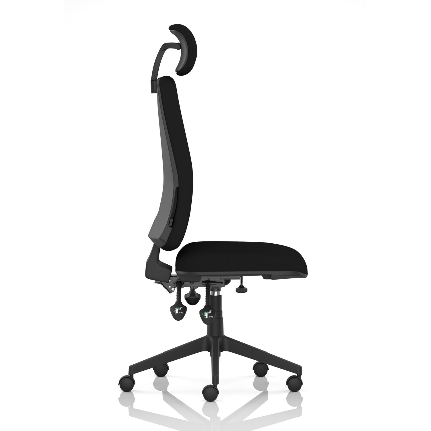 Orlena High Back Task Operator Chair With Headrest Black Fabric Orlena High Back Task Operator Chair With Headrest Black Fabric
