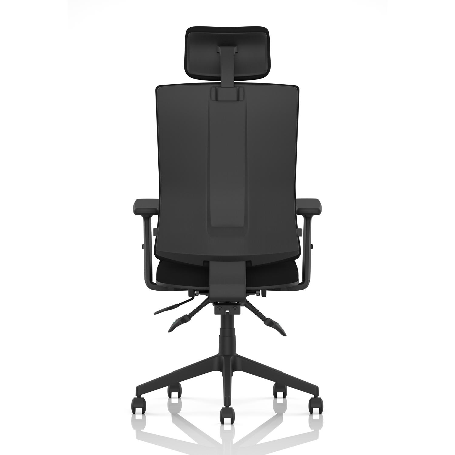 Orlena High Back Task Operator Chair With Arms And Headrest Black Fabric Orlena High Back Task Operator Chair With Arms And Headrest Black Fabric