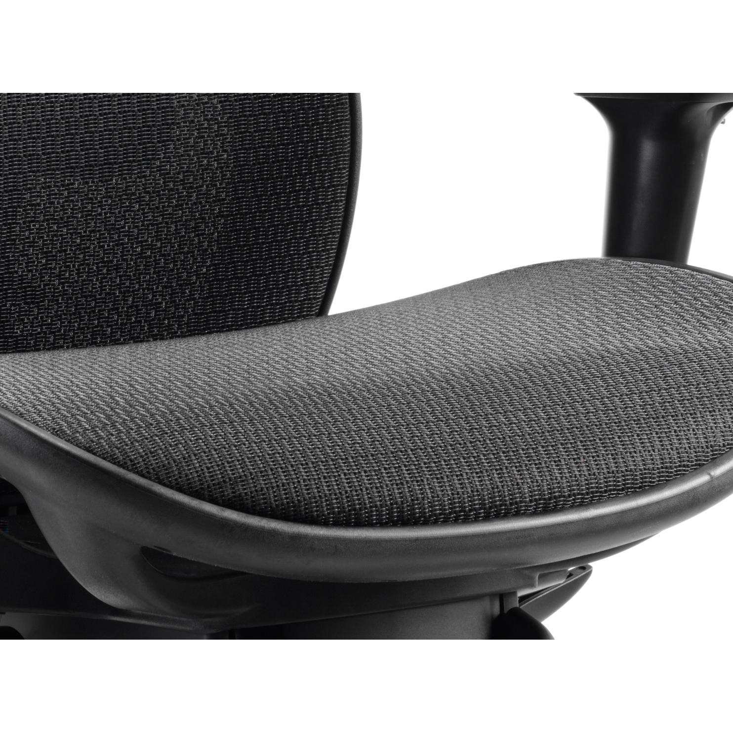 Stealth Shadow Ergo Posture Chair Black Mesh Seat And Back With Arms