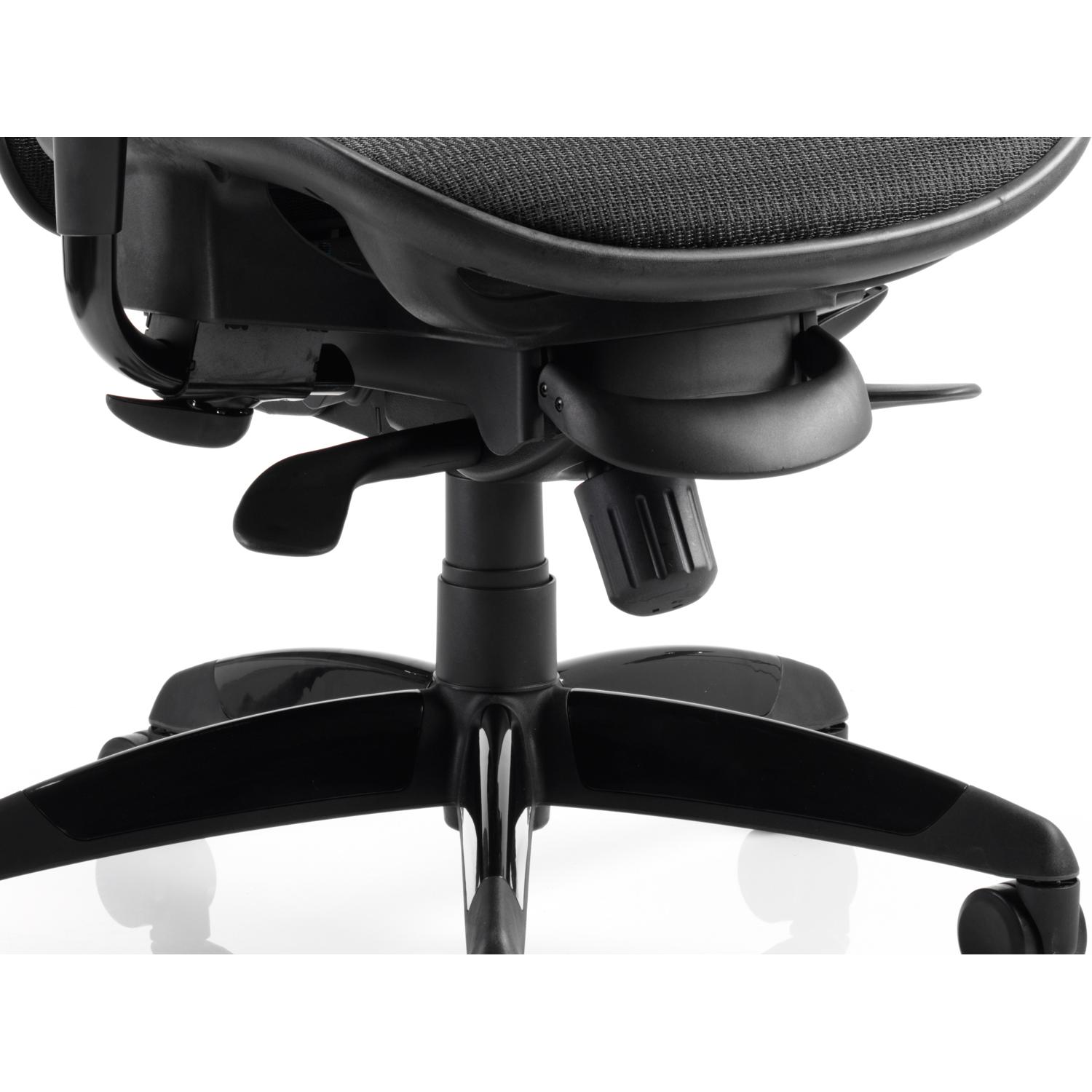 Stealth Shadow Ergo Posture Chair Black Mesh Seat And Back With Arms