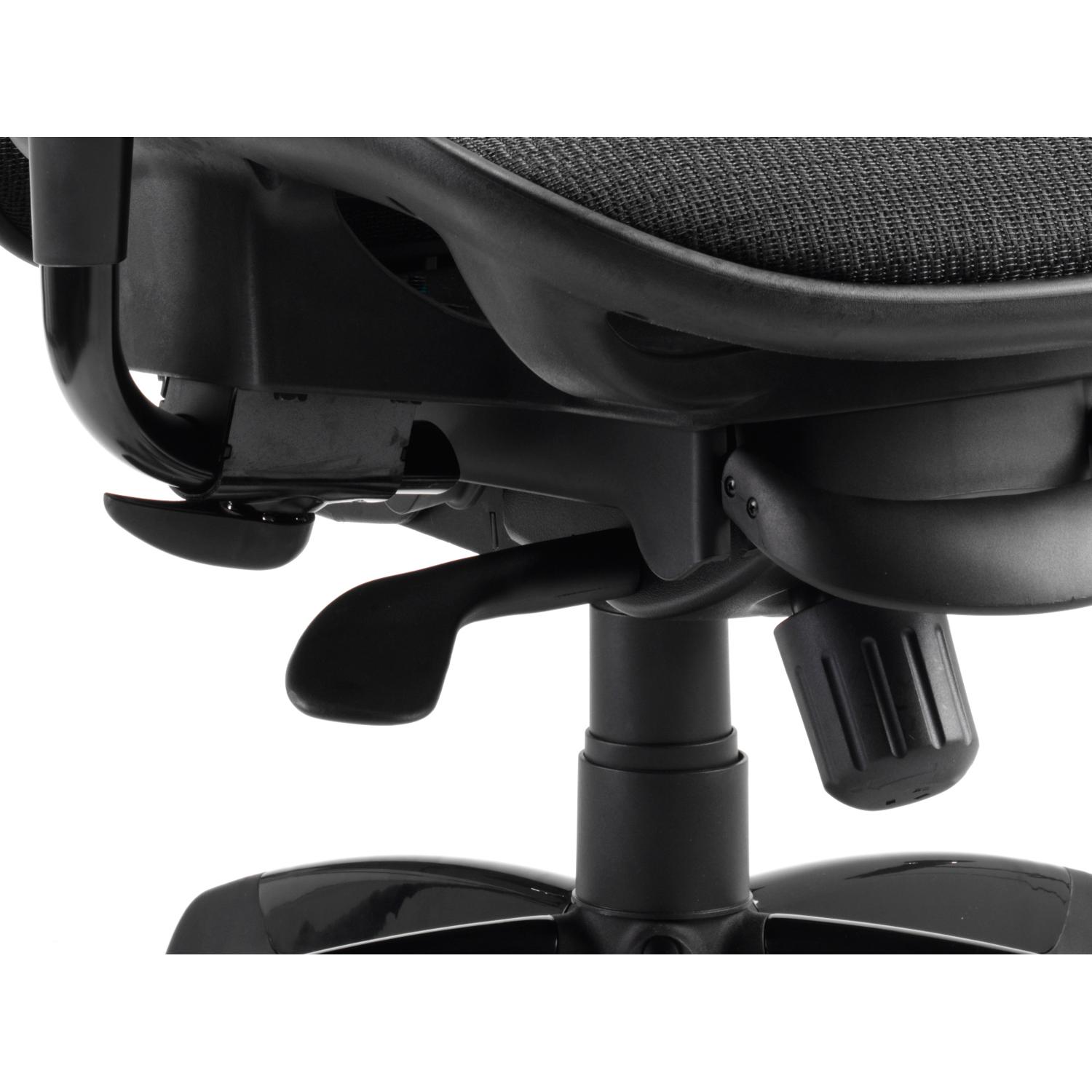 Stealth Shadow Ergo Posture Chair Black Mesh Seat And Back With Arms
