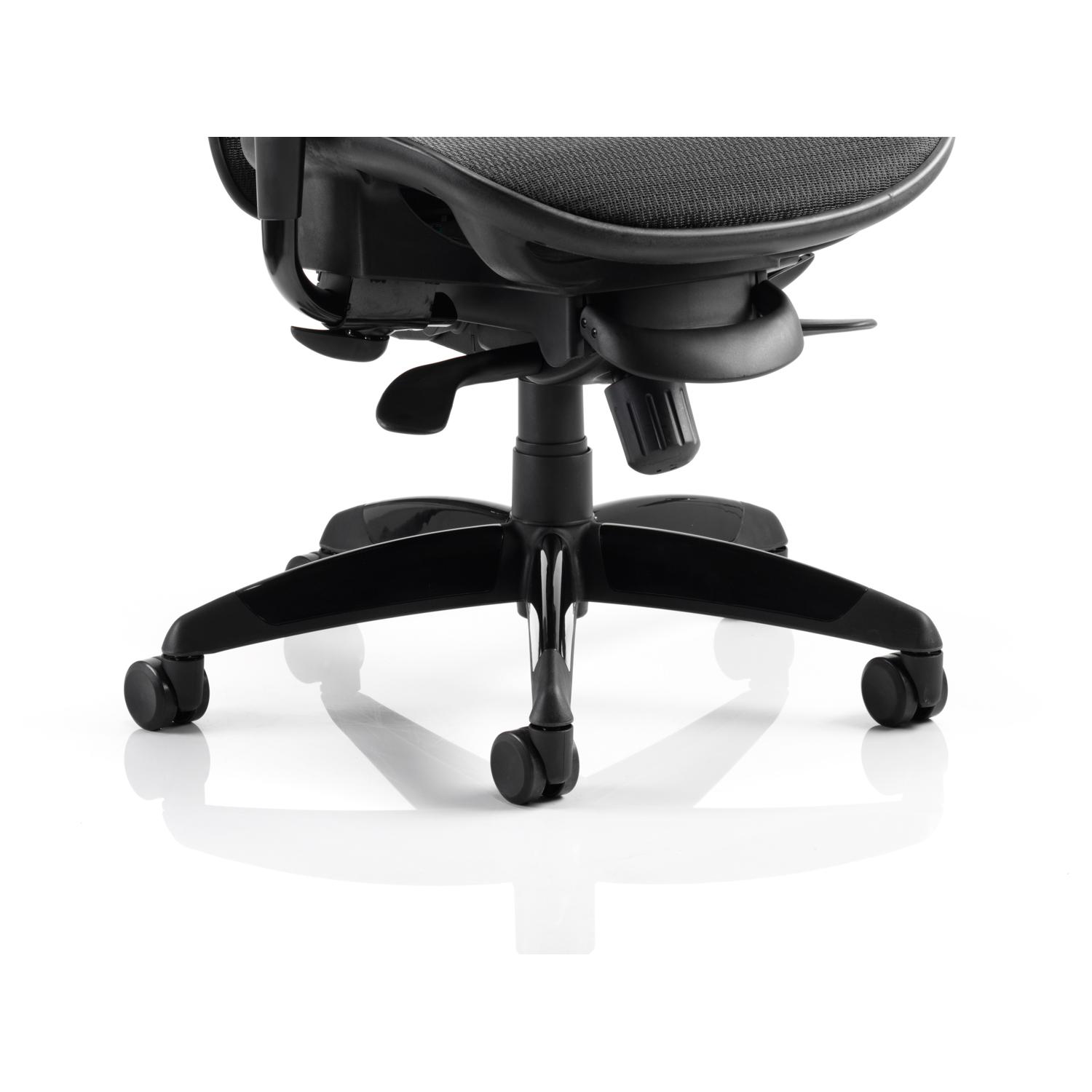 Stealth Shadow Ergo Posture Chair Black Mesh Seat And Back With Arms