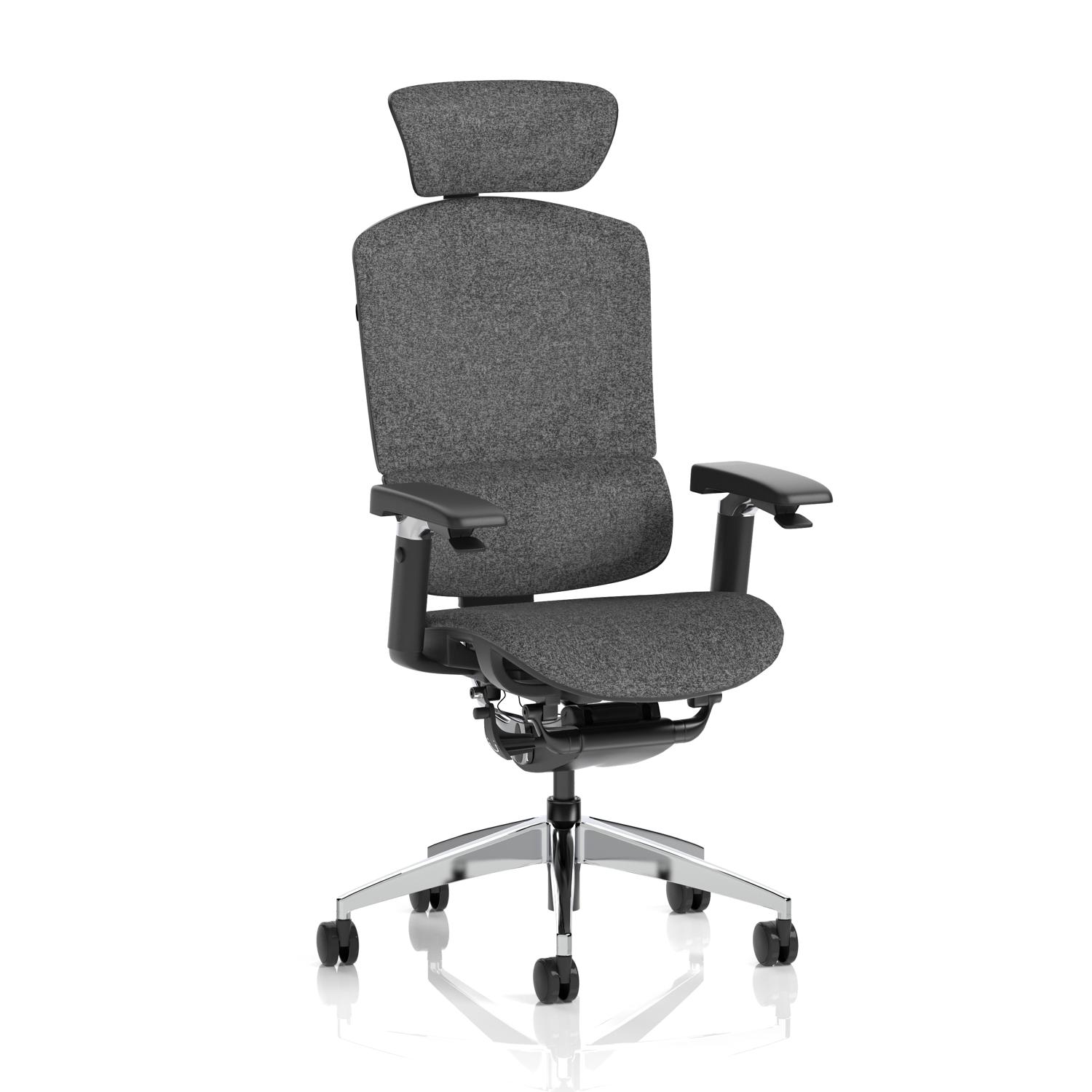 Ergo Click Plus With Headrest Grey Fabrimesh