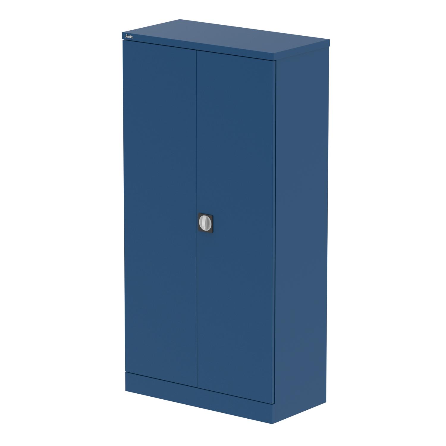 Qube Stationery 2-Door Cupboard With Shelves (Blue)