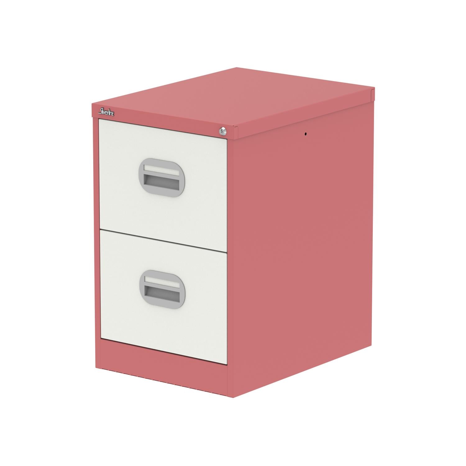 Qube Filing Cabinet (Antique Pink And Satin White)