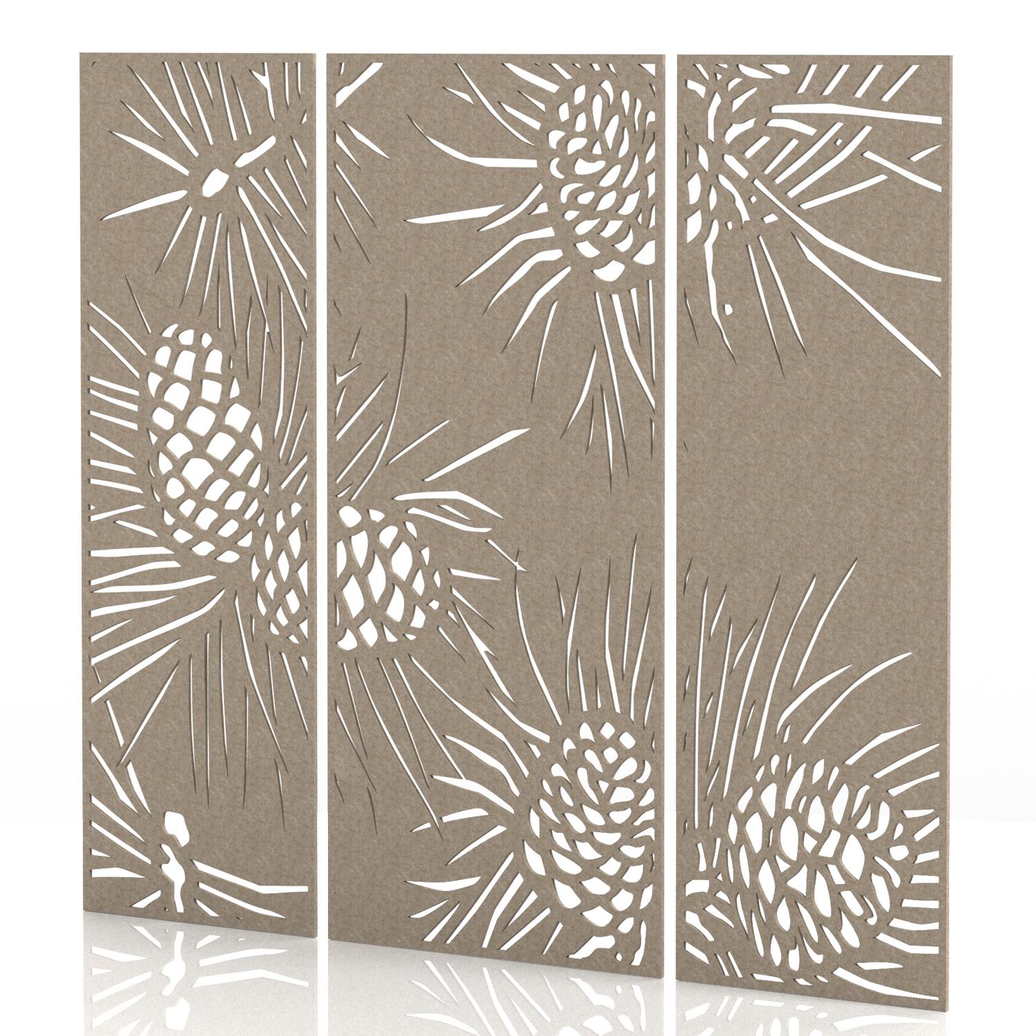 Sch! Acoustic Wall Panel - Pine (3 panels) - Oatmeal Beige