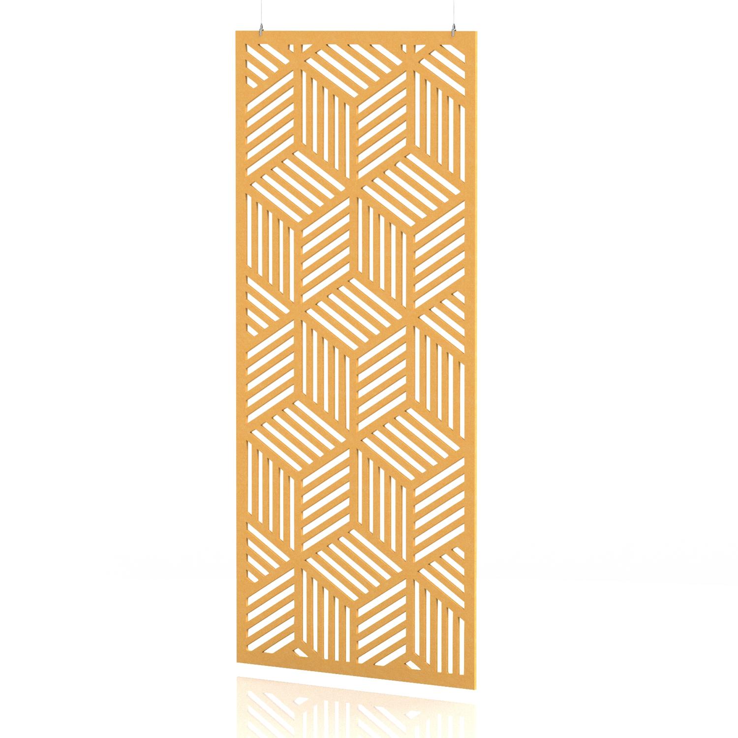 Sch! Acoustic Hanging Wall Panel - Cube - Buttercup Yellow