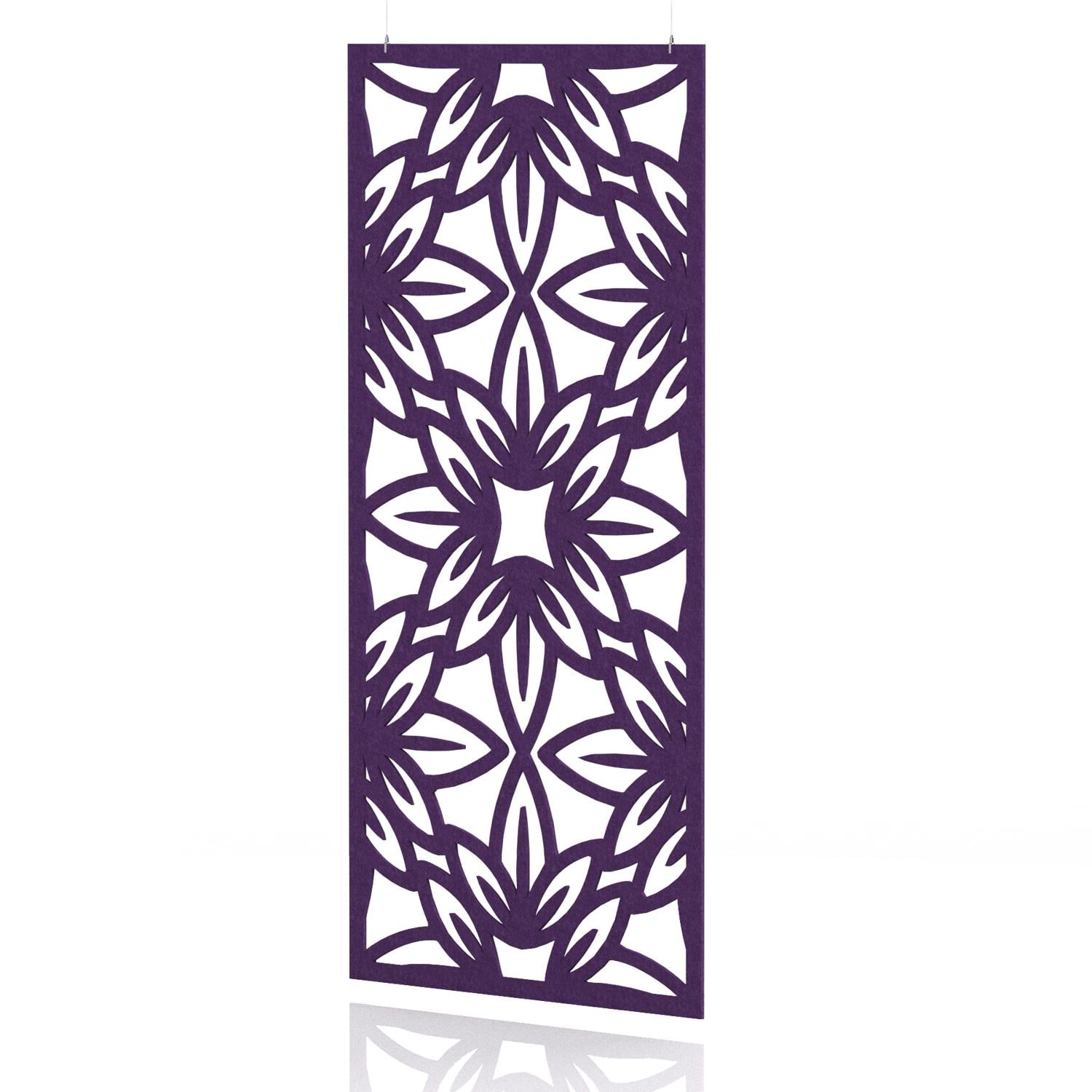 Sch! Acoustic Hanging Wall Panel - Flower - Plum Purple