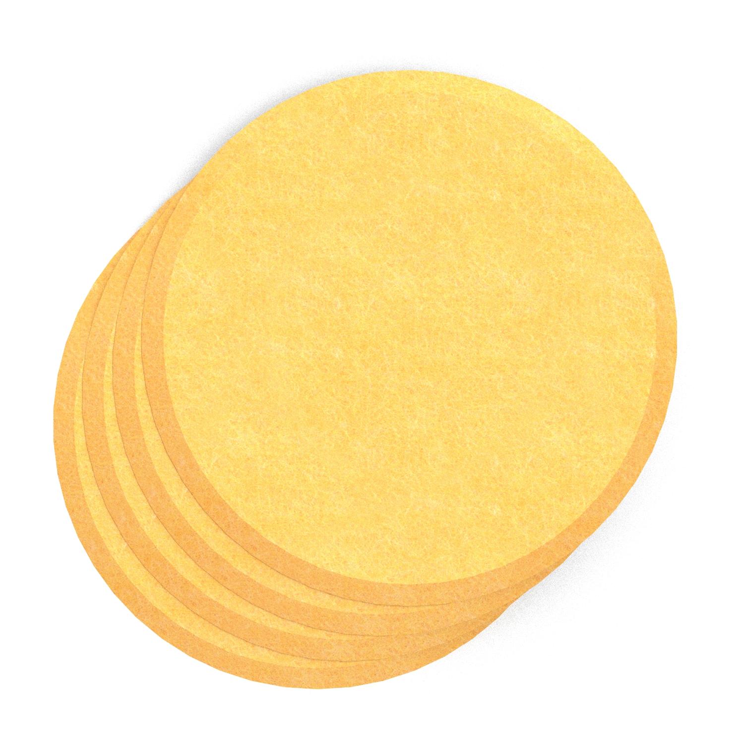 Sch! Acoustic Wall Tile - Set of 4 - Bevelled Edge - Circle - Buttercup Yellow