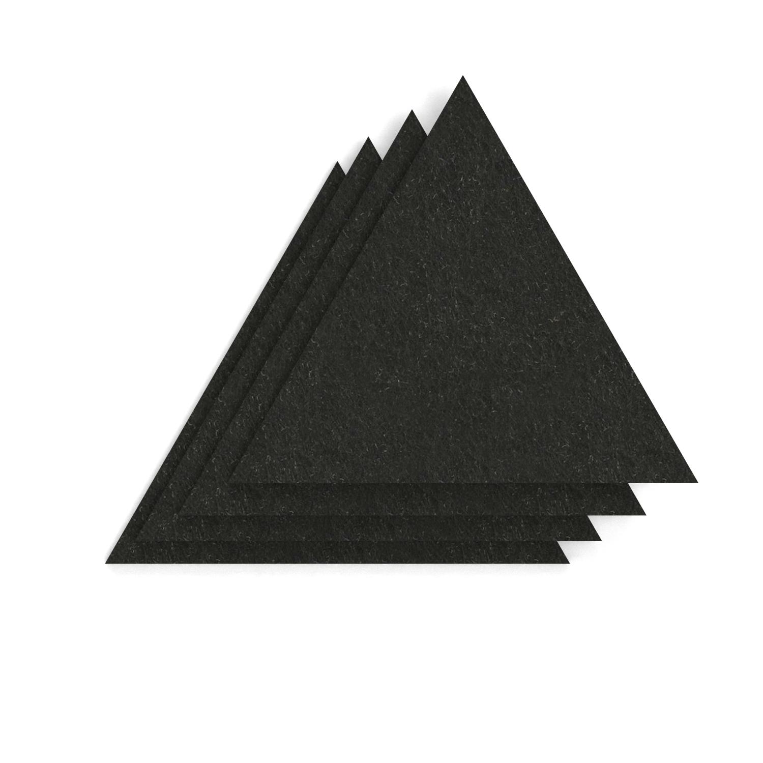 Sch! Acoustic Wall Tile - Set of 4 - Square Edge - Triangle - Raven Black
