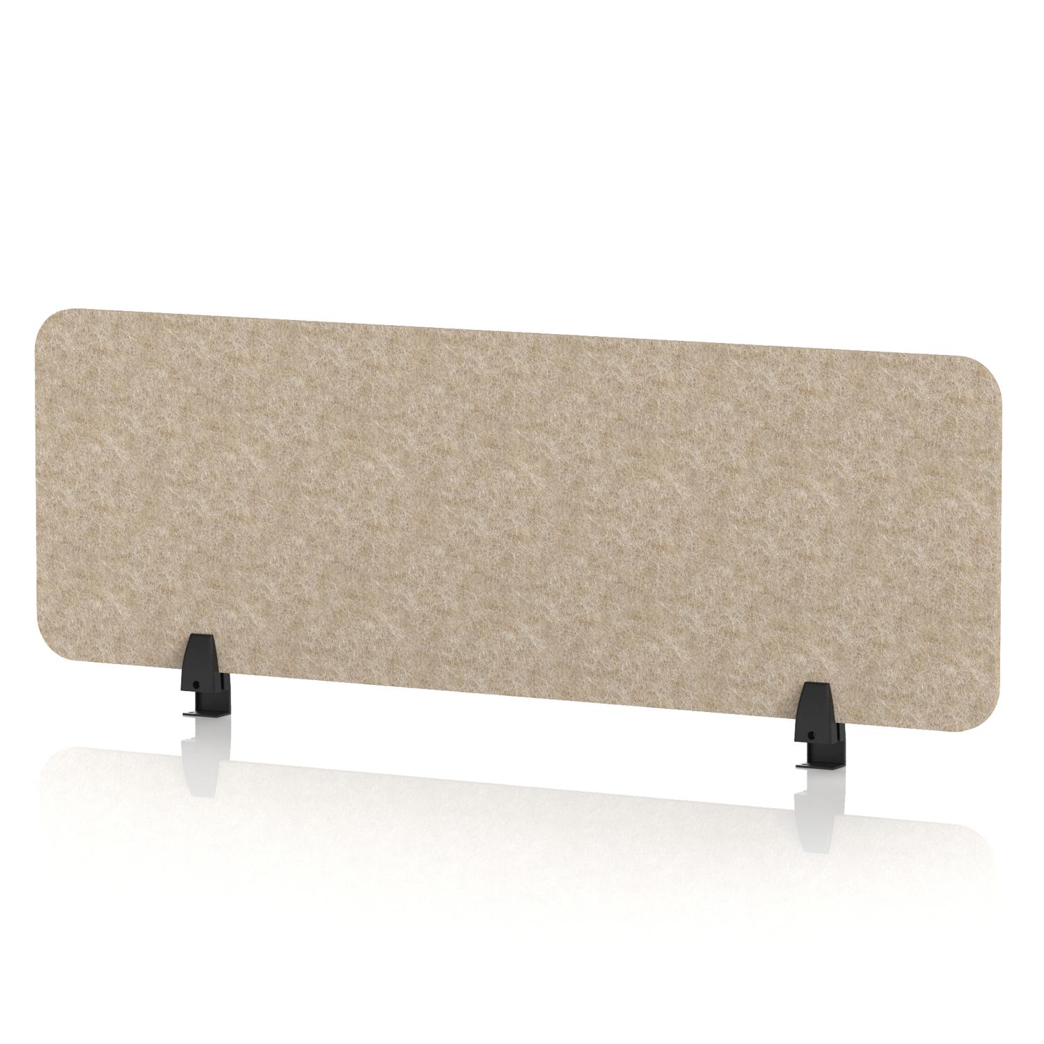 Sch! Acoustic Desktop Screen - Rectangle - 1200 x 400mm - Oatmeal Beige