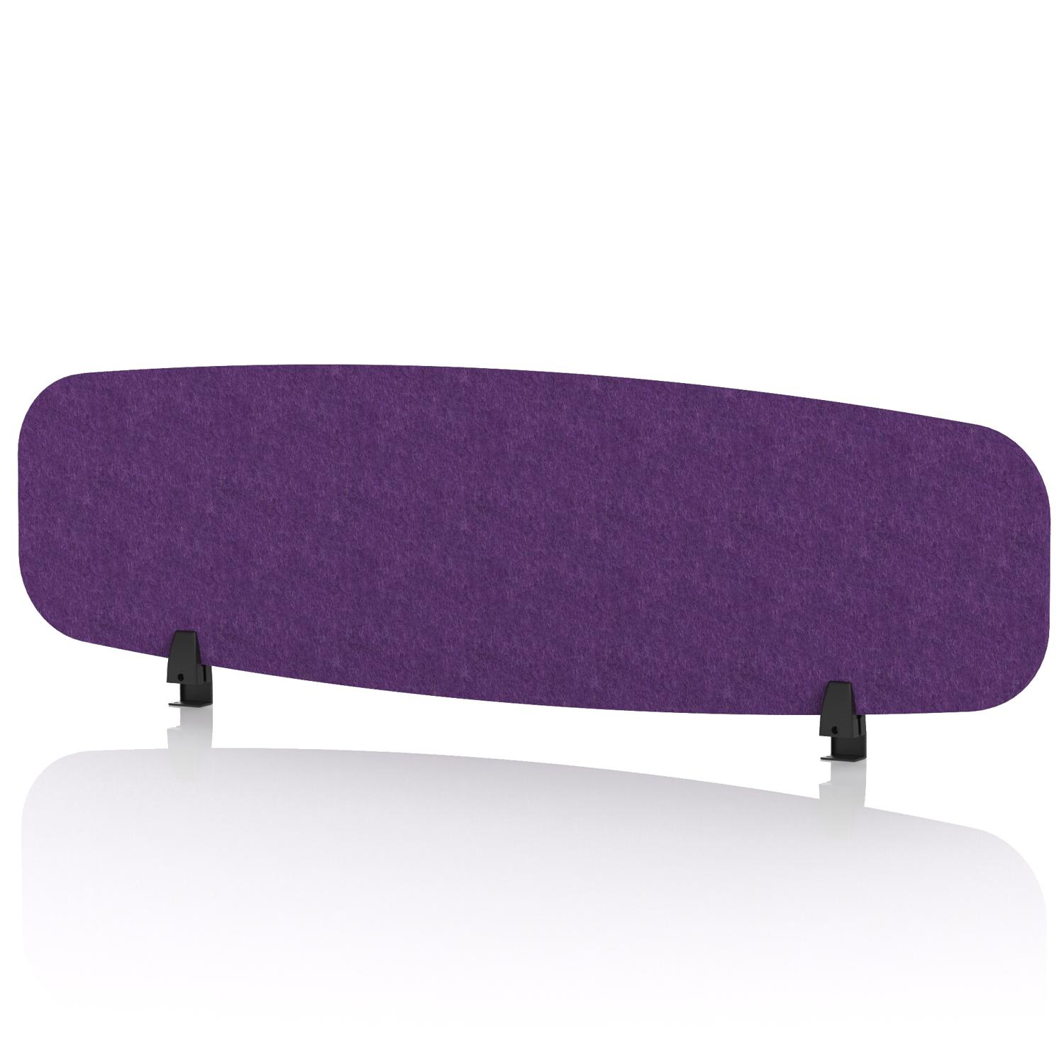 Sch! Acoustic Desktop Screen - Oblong - 1400 x 400mm - Plum Purple