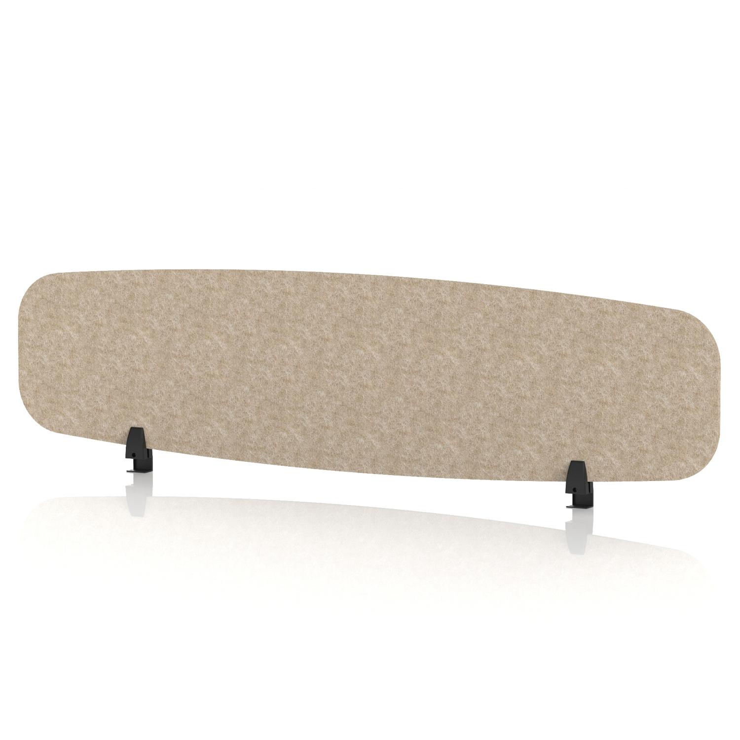 Sch! Acoustic Desktop Screen - Oblong - 1600 x 400mm - Oatmeal Beige