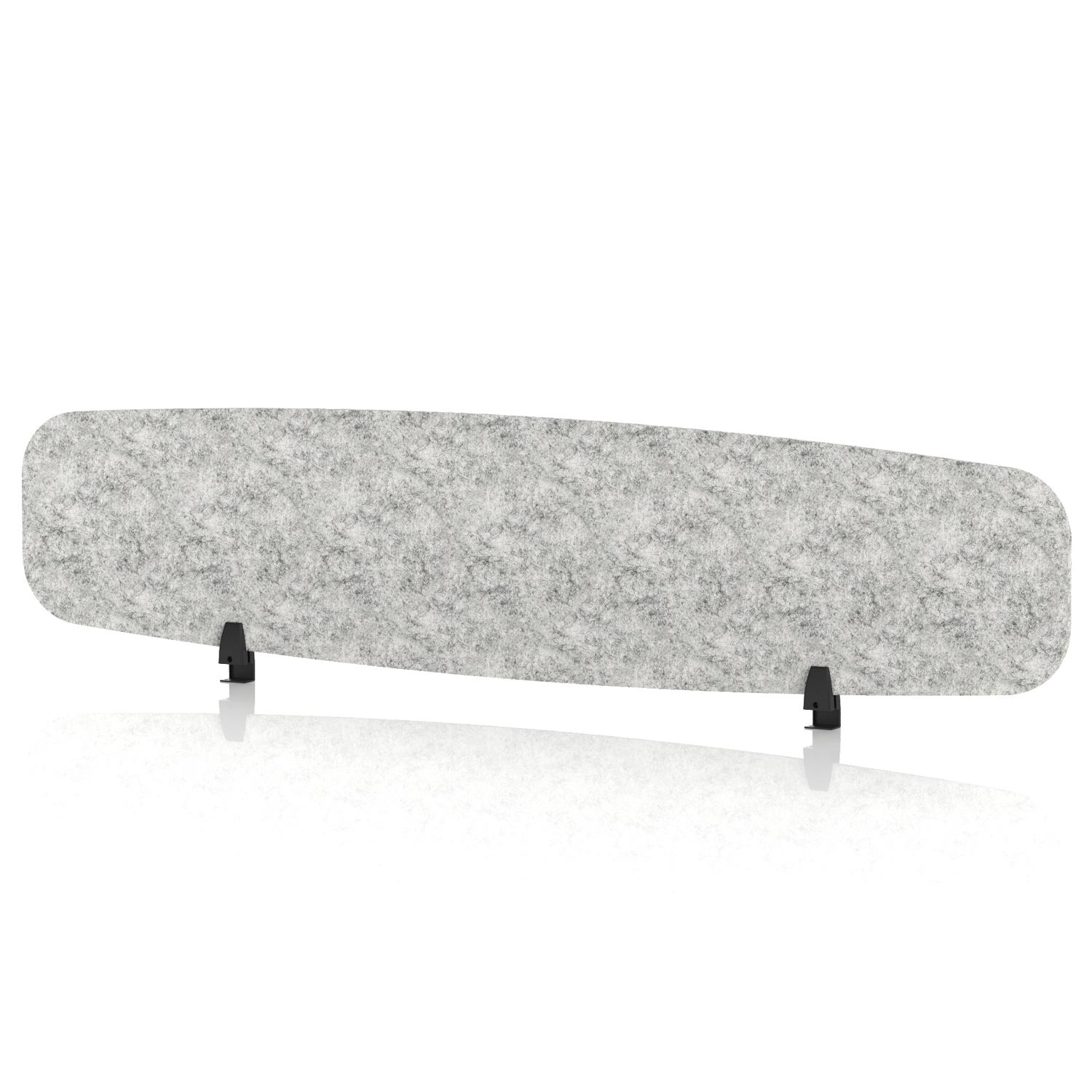 Sch! Acoustic Desktop Screen - Oblong - 1800 x 400mm - Pebble Light Grey