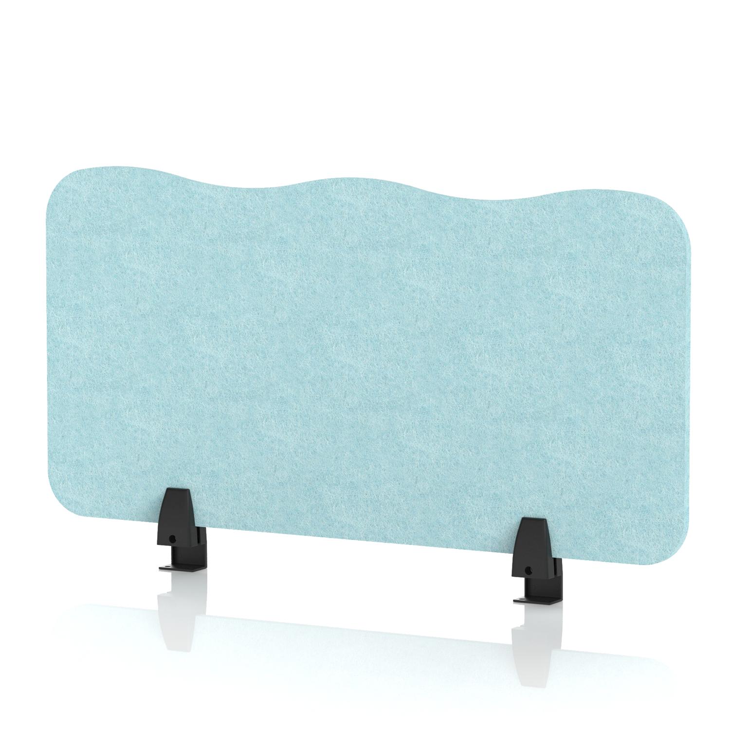 Sch! Acoustic Desktop Screen - Wave - 800 x 400mm - Sky Light Blue