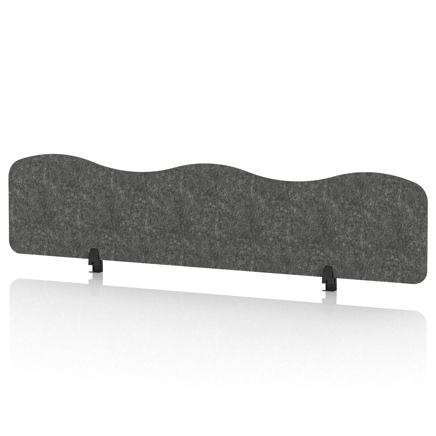 Sch! Acoustic Desktop Screen - Wave - 1800 x 400mm - Graphite Charcoal