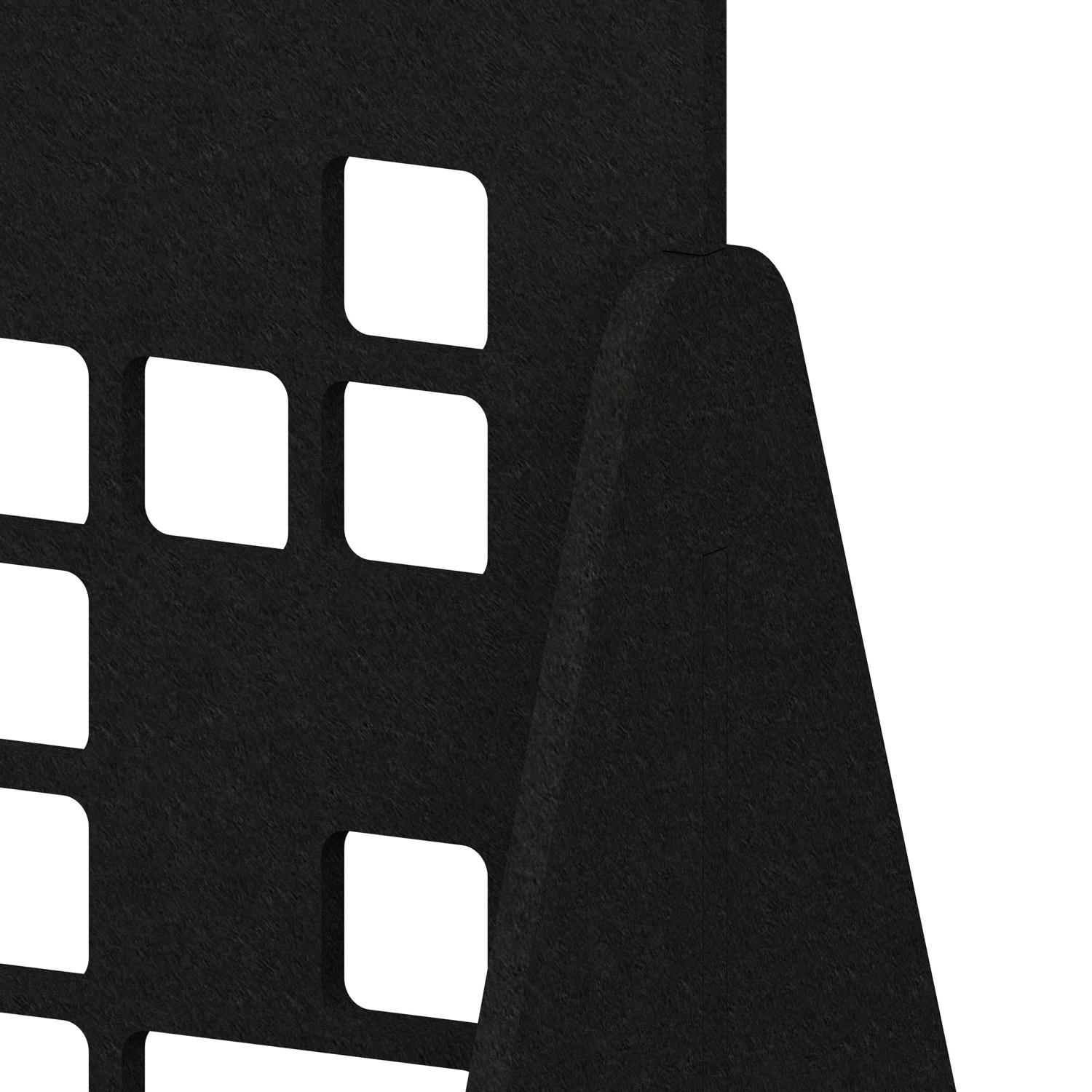 Sch! Acoustic Floor Standing Screen - Block - Raven Black - 1200mm