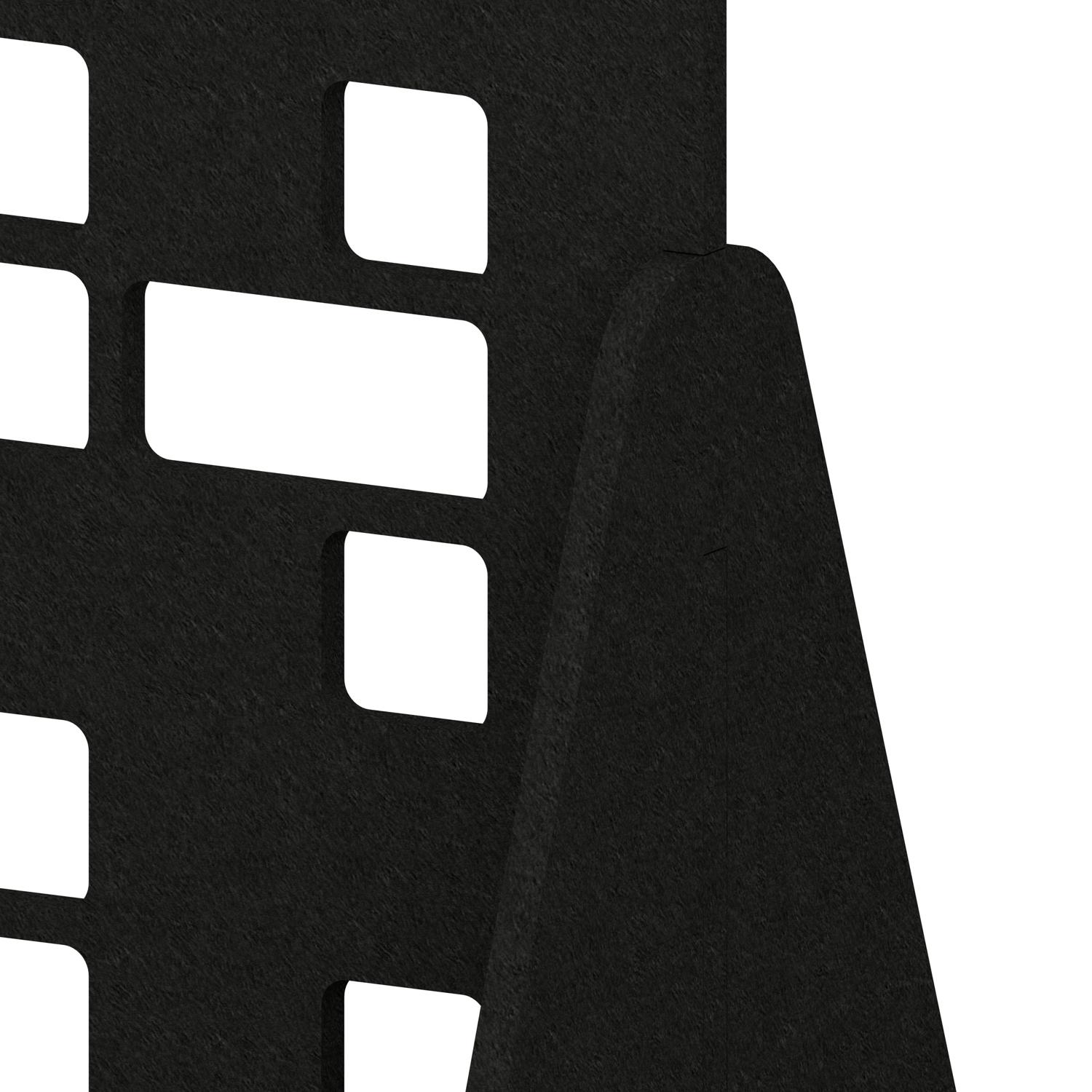 Sch! Acoustic Floor Standing Screen - Block - Raven Black - 1600mm Sch! Acoustic Floor Standing Screen - Block - Raven Black - 1600mm