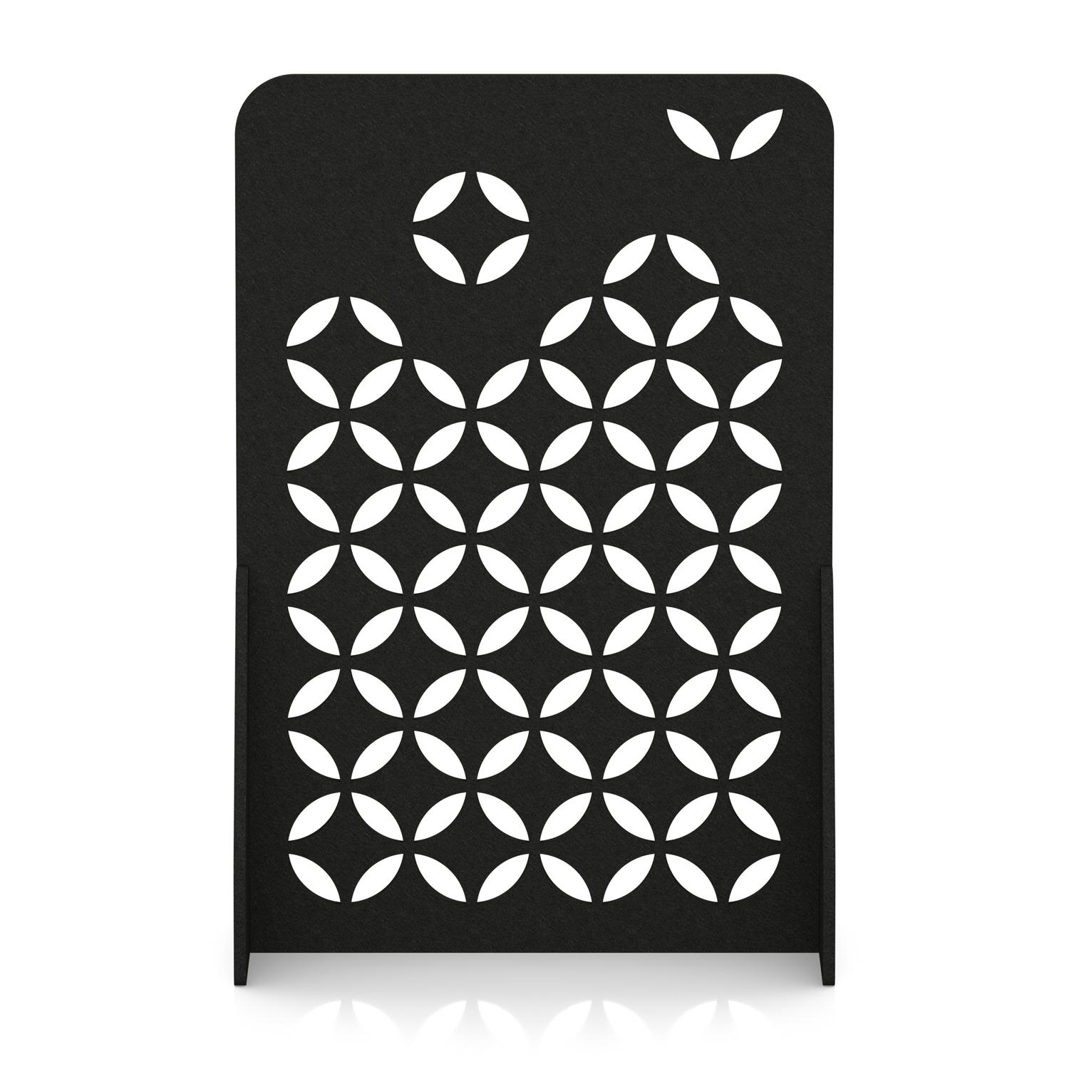 Sch! Acoustic Floor Standing Screen - Petal - Raven Black - 1800mm Sch! Acoustic Floor Standing Screen - Petal - Raven Black - 1800mm