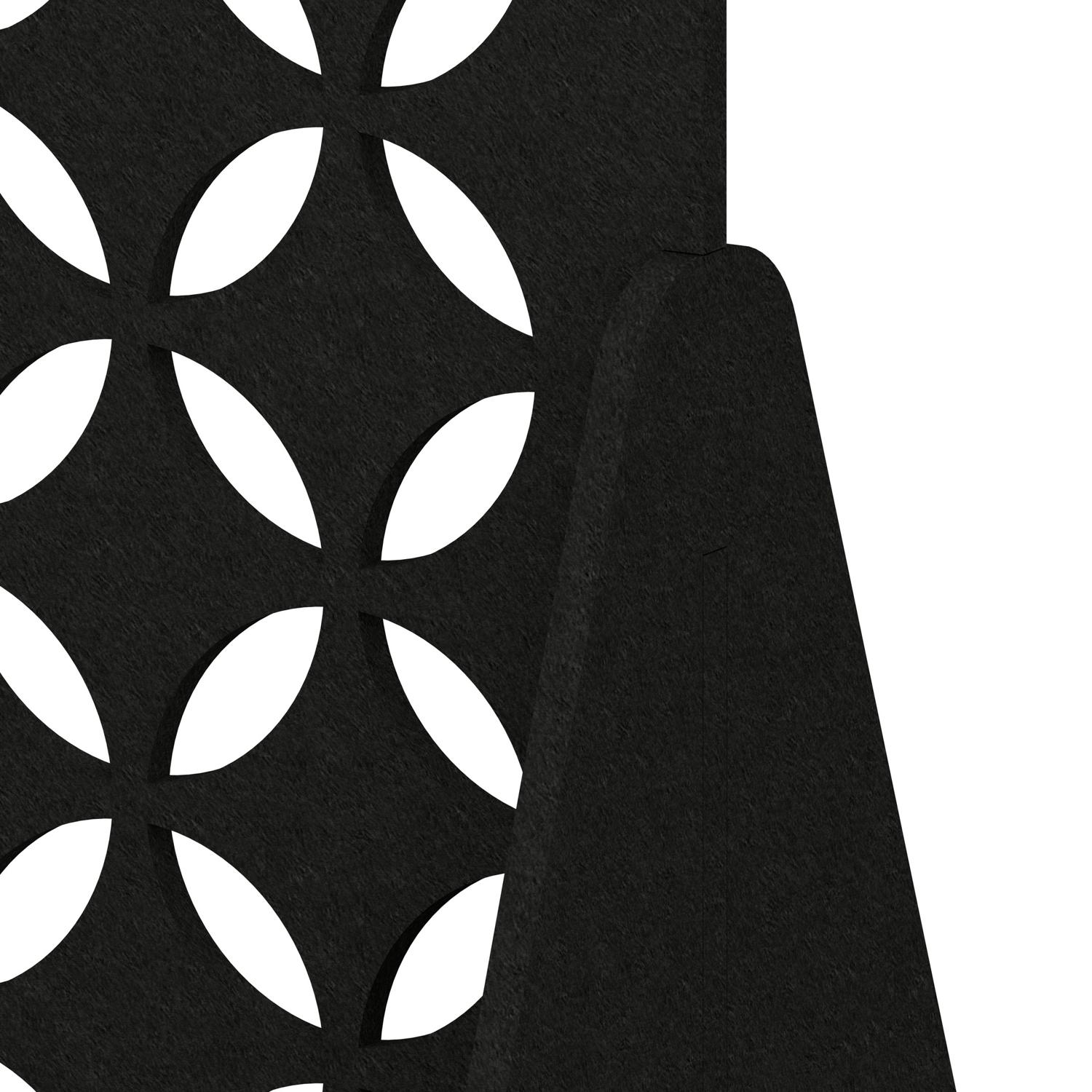 Sch! Acoustic Floor Standing Screen - Petal - Raven Black - 1800mm Sch! Acoustic Floor Standing Screen - Petal - Raven Black - 1800mm
