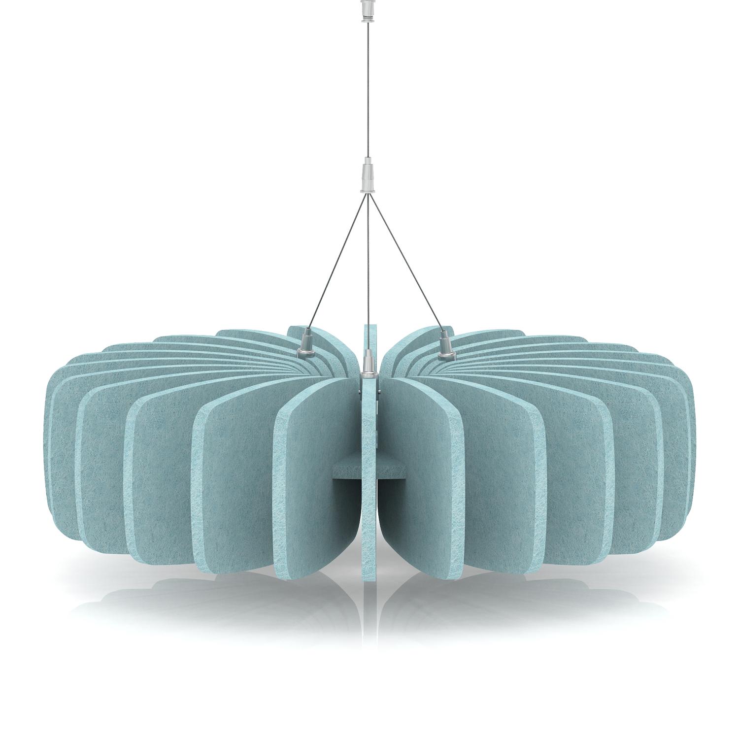 Sch! Acoustic Ceiling Baffles - Shade - Type A - 600mm Wide x 150mm High - Sky Light Blue