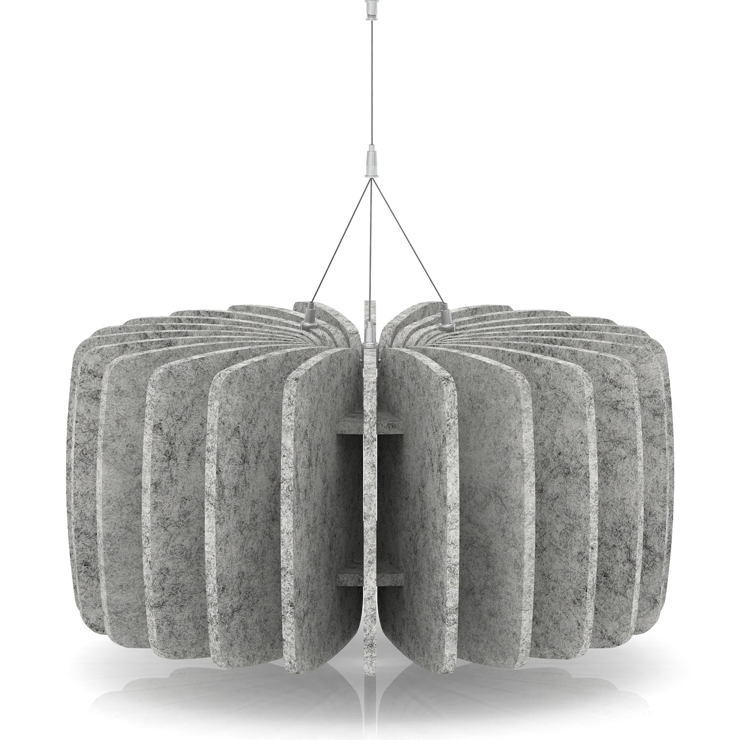 Sch! Acoustic Ceiling Baffles - Shade - Type A - 600mm Wide x 300mm High - Pebble Light Grey