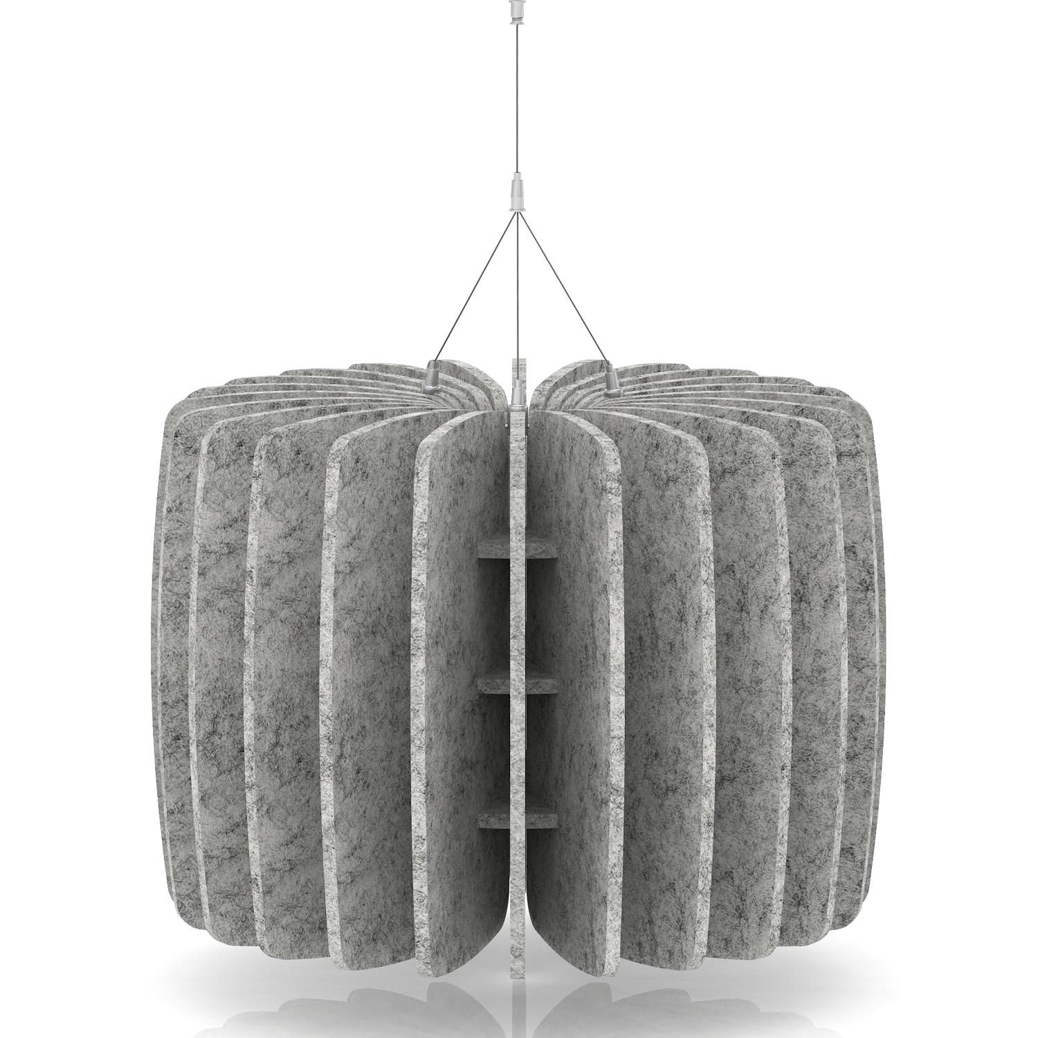 Sch! Acoustic Ceiling Baffles - Shade - Type A - 600mm Wide x 450mm High - Pebble Light Grey