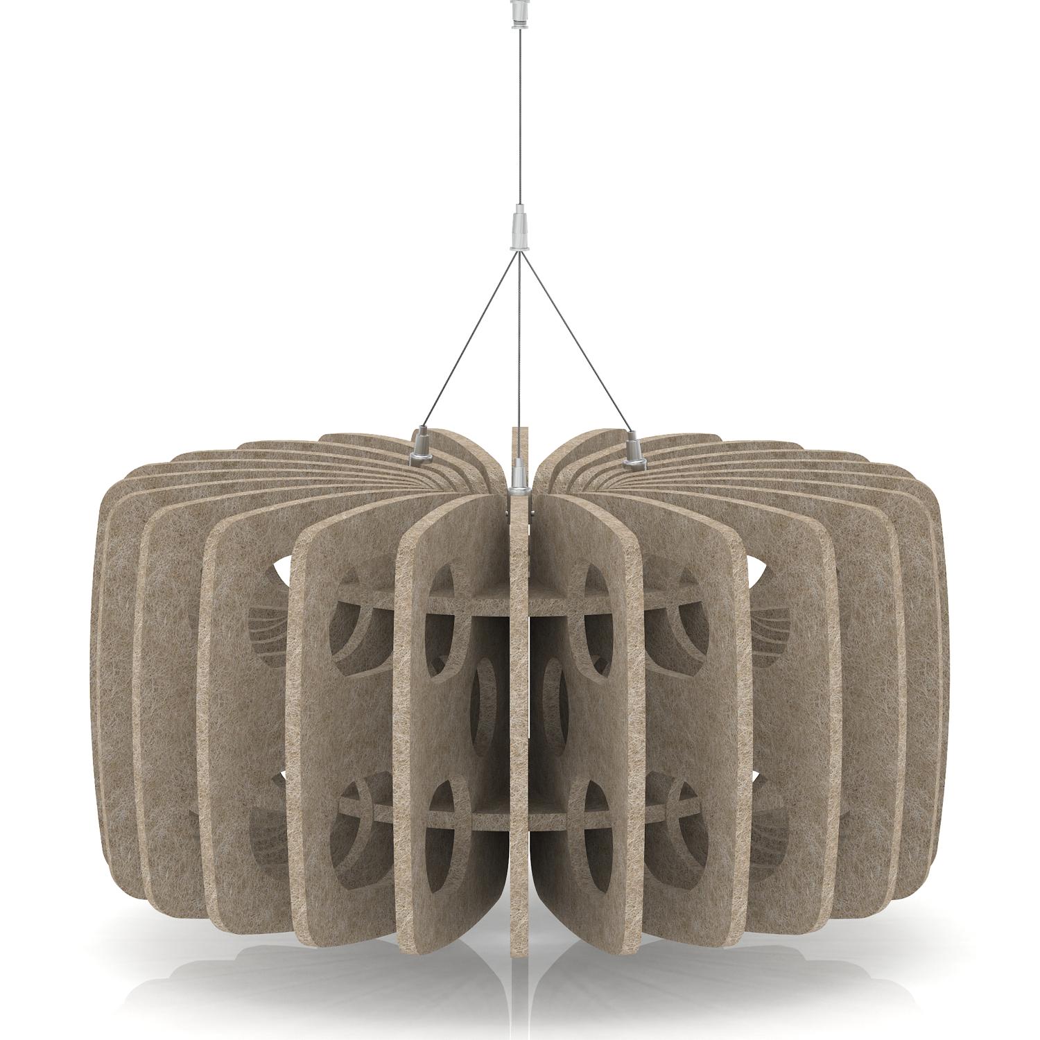 Sch! Acoustic Ceiling Baffles - Shade - Type B - 600mm Wide x 300mm High - Oatmeal Beige