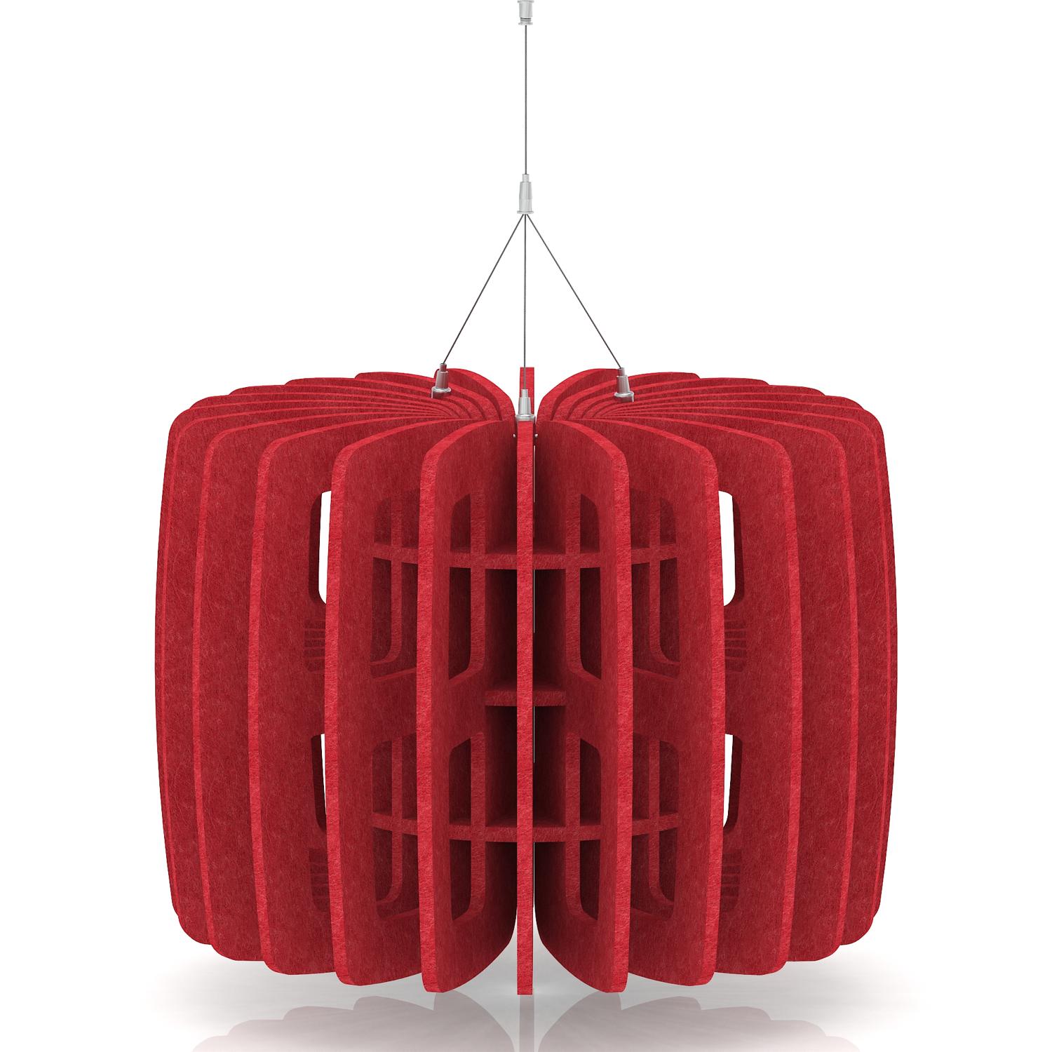 Sch! Acoustic Ceiling Baffles - Shade - Type B - 600mm Wide x 450mm High - Poppy Red