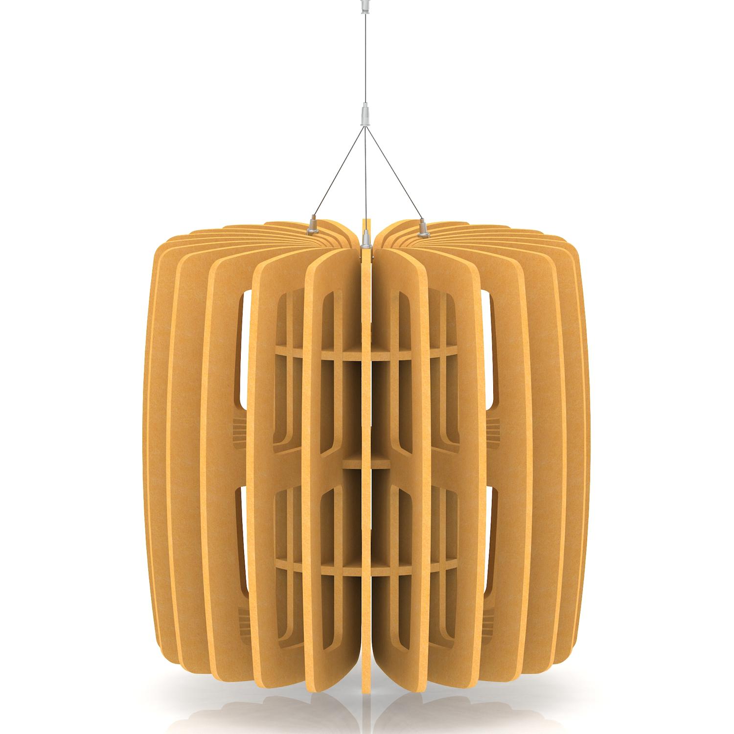 Sch! Acoustic Ceiling Baffles - Shade - Type B - 600mm Wide x 600mm High - Buttercup Yellow
