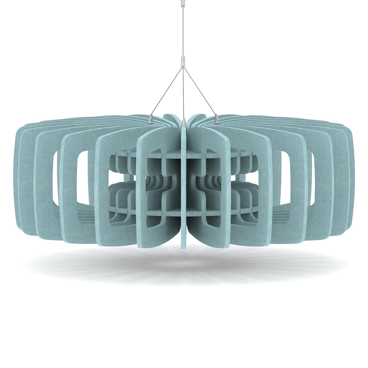 Sch! Acoustic Ceiling Baffles - Shade - Type C - 900mm Wide x 300mm High - Sky Light Blue