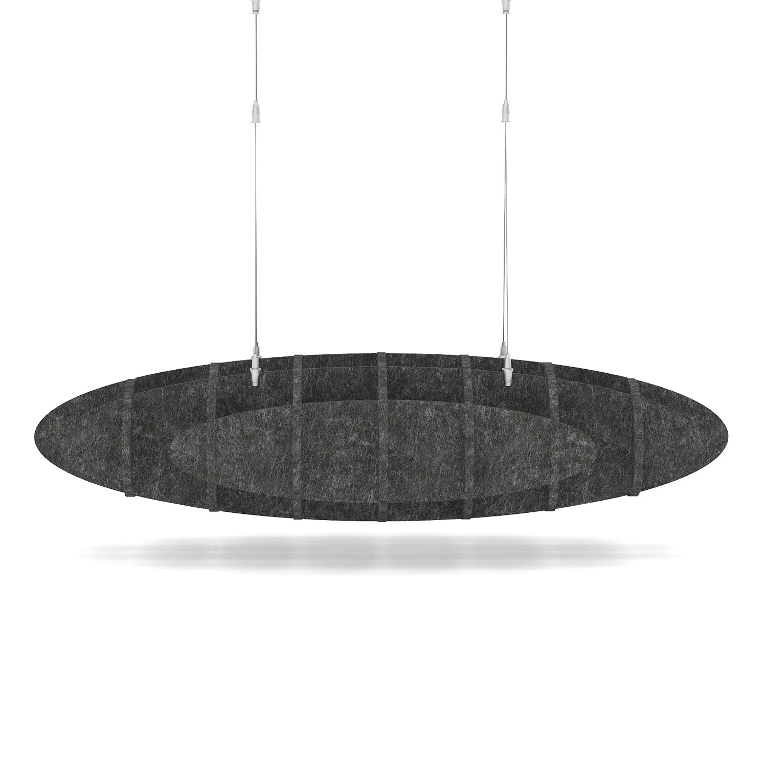 Sch! Acoustic Ceiling Baffles - Hatch - Type D - 1000 x 600mm Wide x 250mm High - Graphite Charcoal