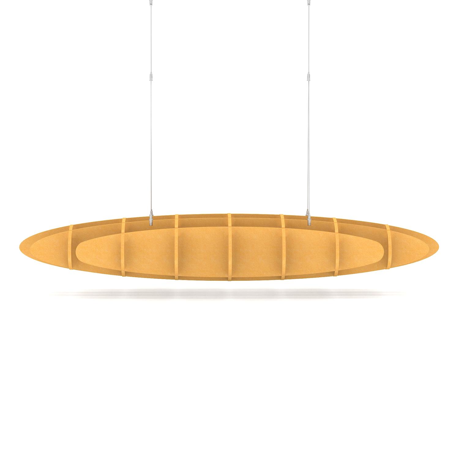 Sch! Acoustic Ceiling Baffles - Hatch - Type D - 1600 x 650mm Wide x 250mm High - Buttercup Yellow