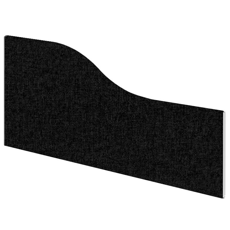 Impulse Plus Wave 450/600 Desktop Screen Black Fabric Light Grey Edges