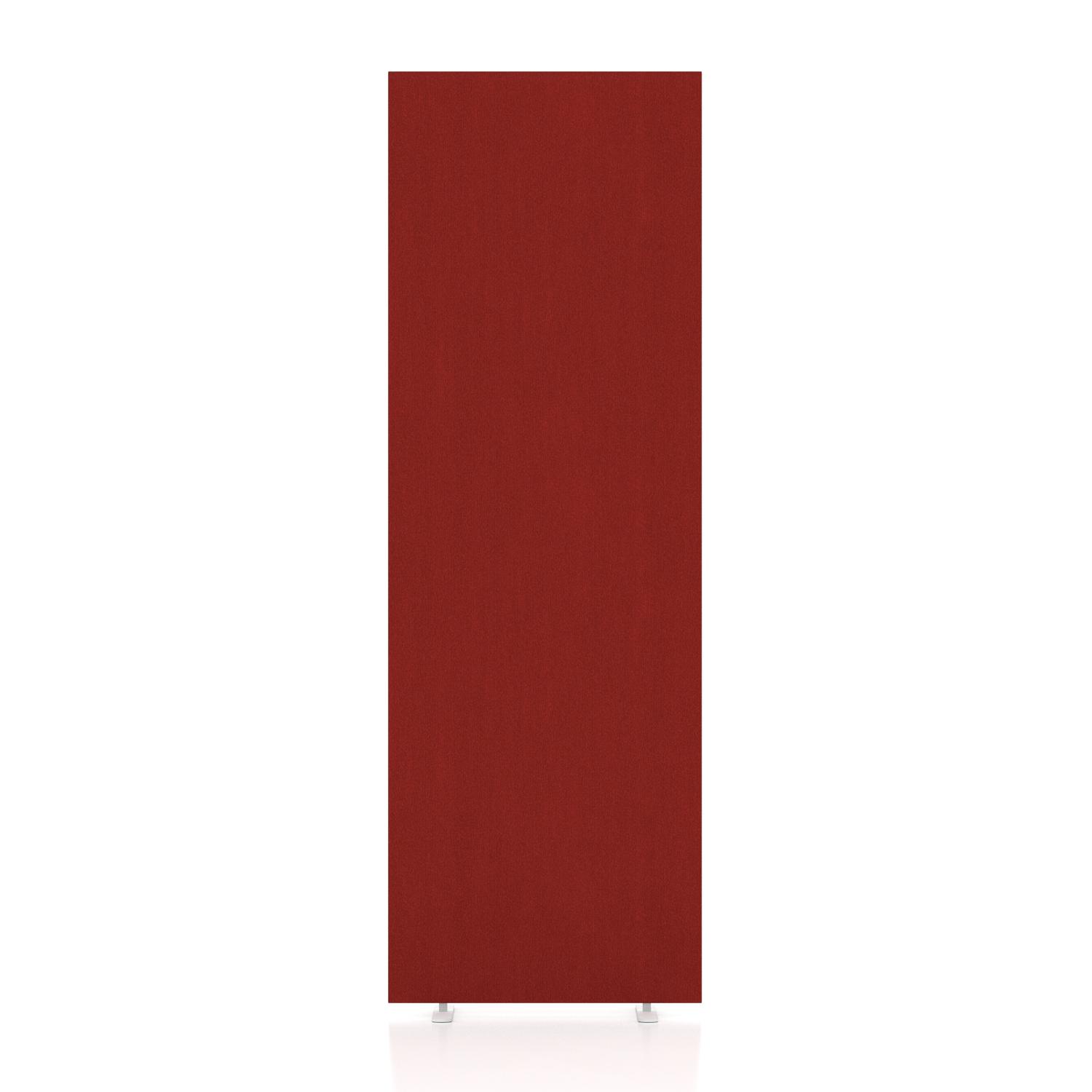 Impulse Plus Oblong 1800/600 Floor Free Standing Screen Burgundy Fabric Light Grey Edges