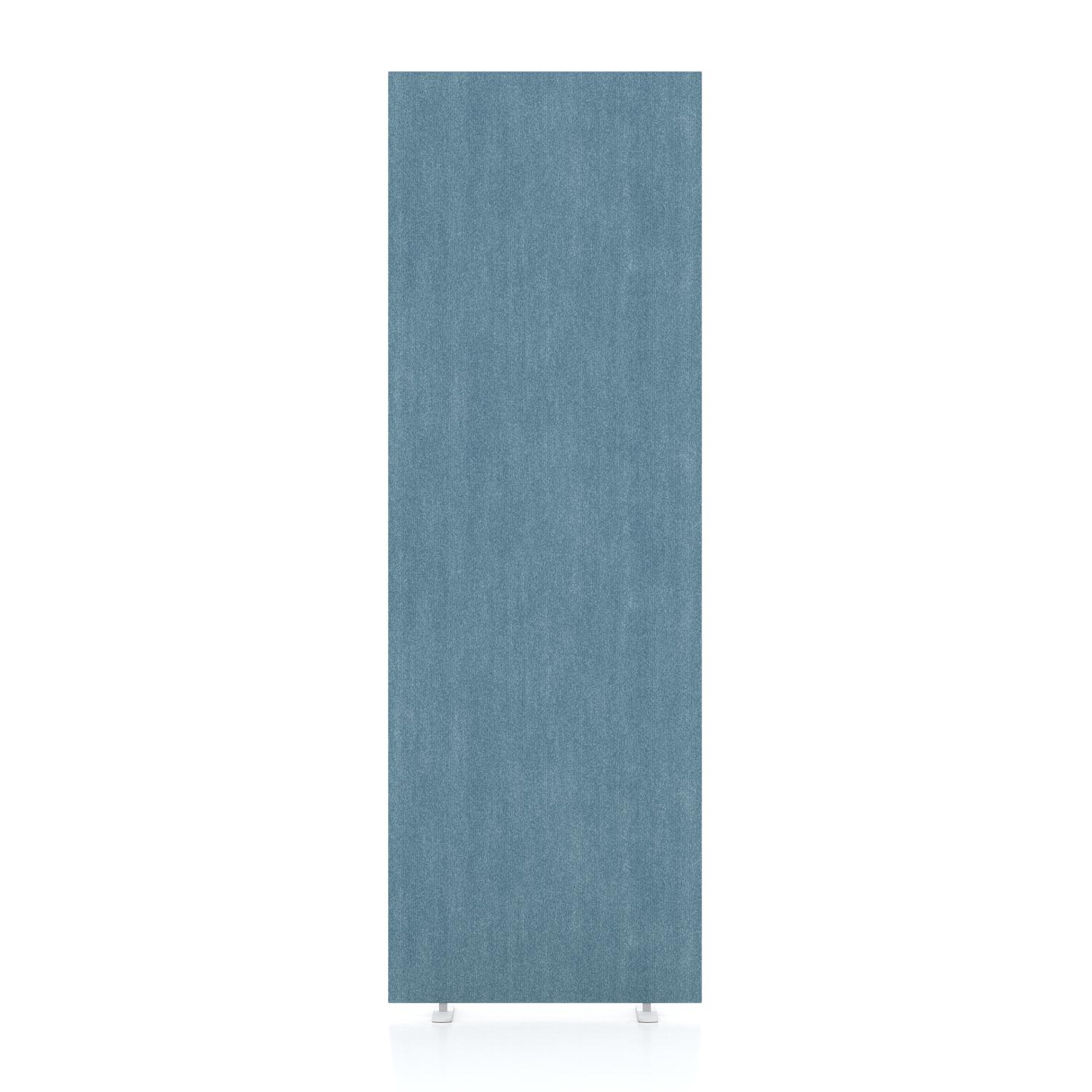Impulse Plus Oblong 1800/600 Floor Free Standing Screen Sky Blue Fabric Light Grey Edges