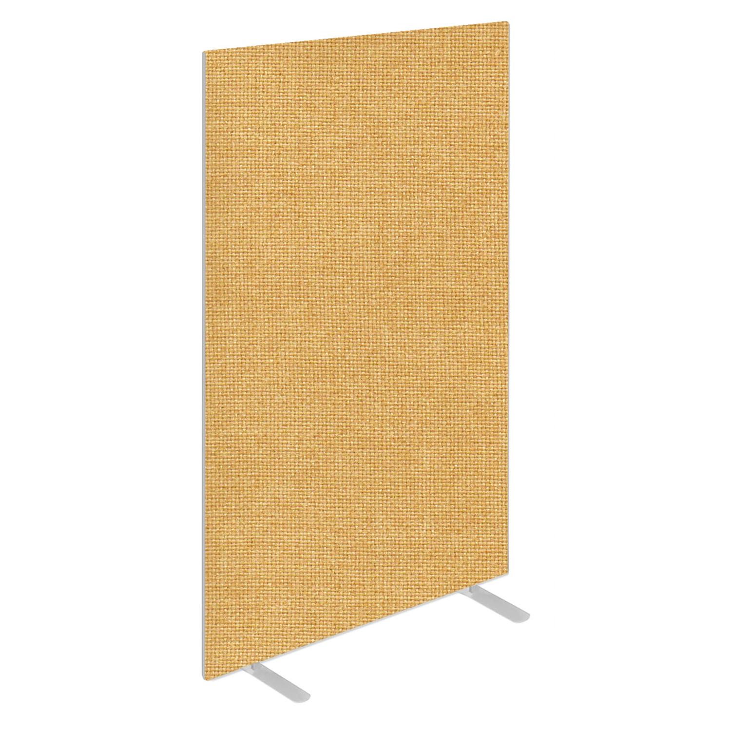 Impulse Plus Oblong 1800/800 Floor Free Standing Screen Beige Fabric Light Grey Edges