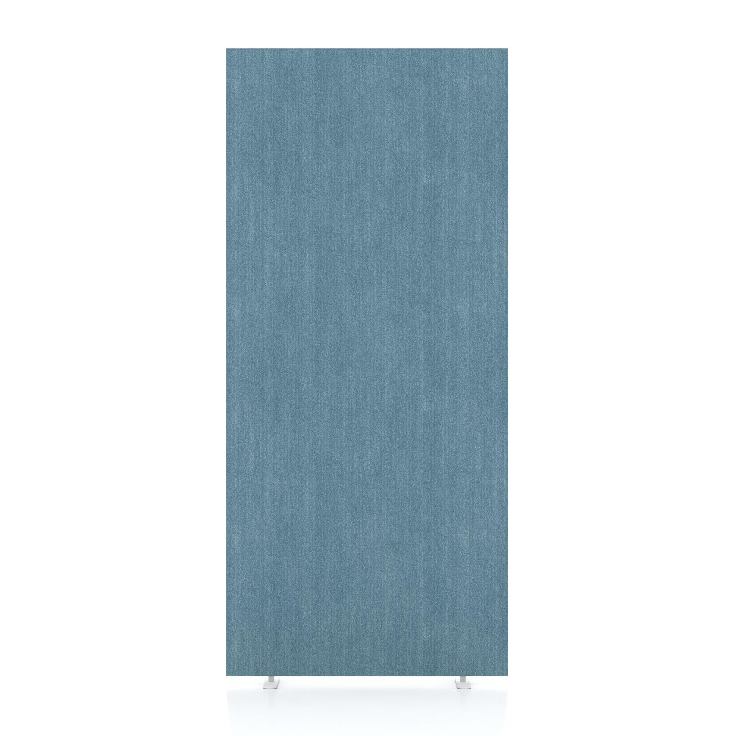Impulse Plus Oblong 1800/800 Floor Free Standing Screen Sky Blue Fabric Light Grey Edges